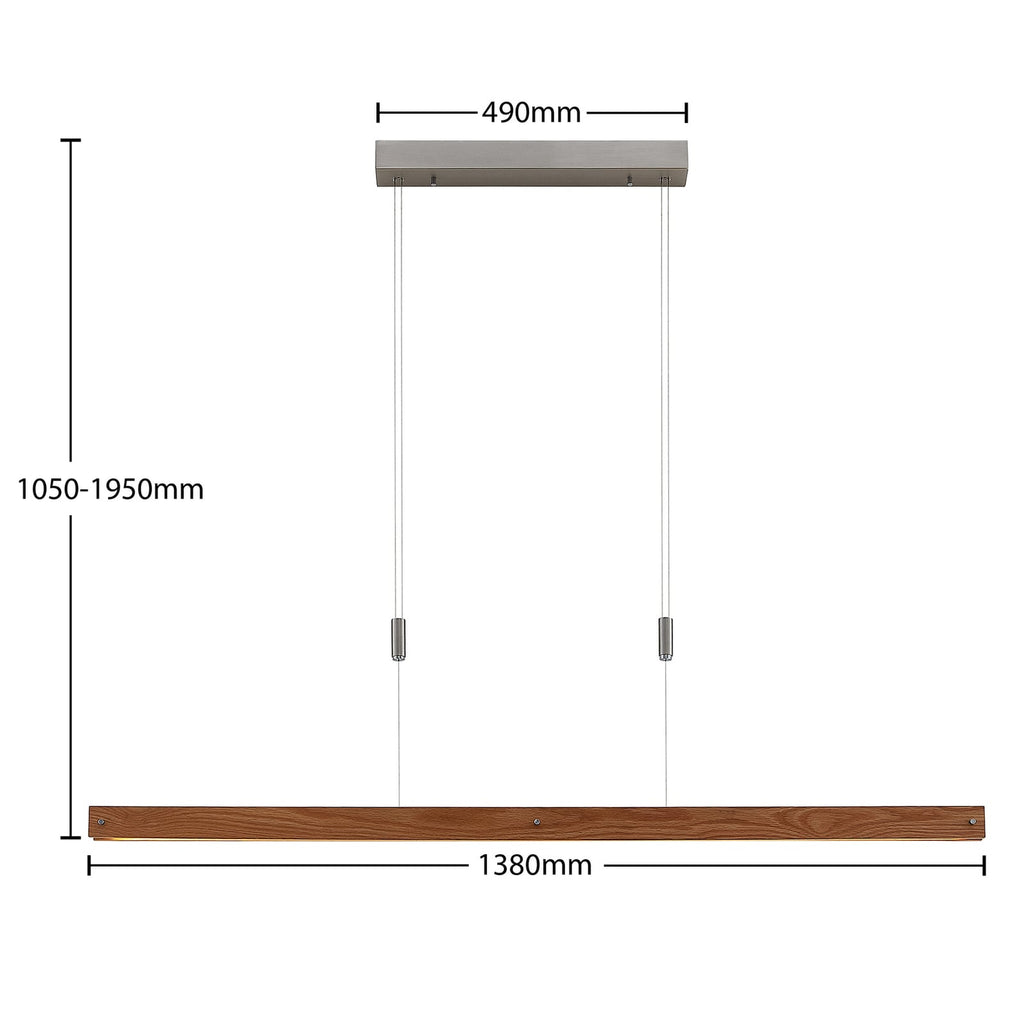 LED pendellampe Alimara tre dimbar 138 cm varmhvit side