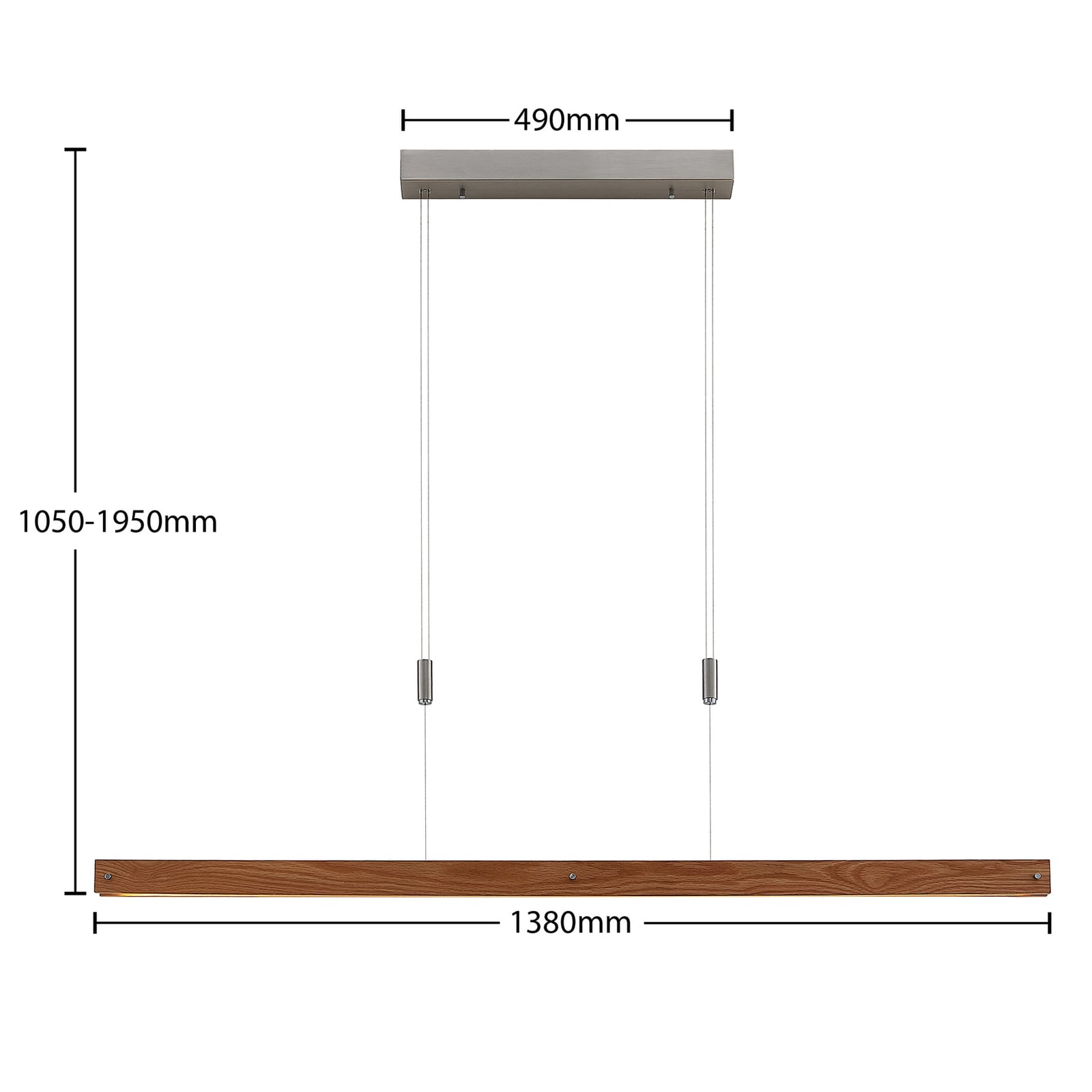 LED pendellampe Alimara tre dimbar 138 cm varmhvit side