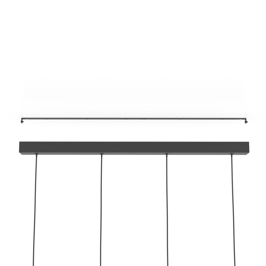 LED pendellampe Almudaina 4-lys svart 84 cm dimbar oppheng
