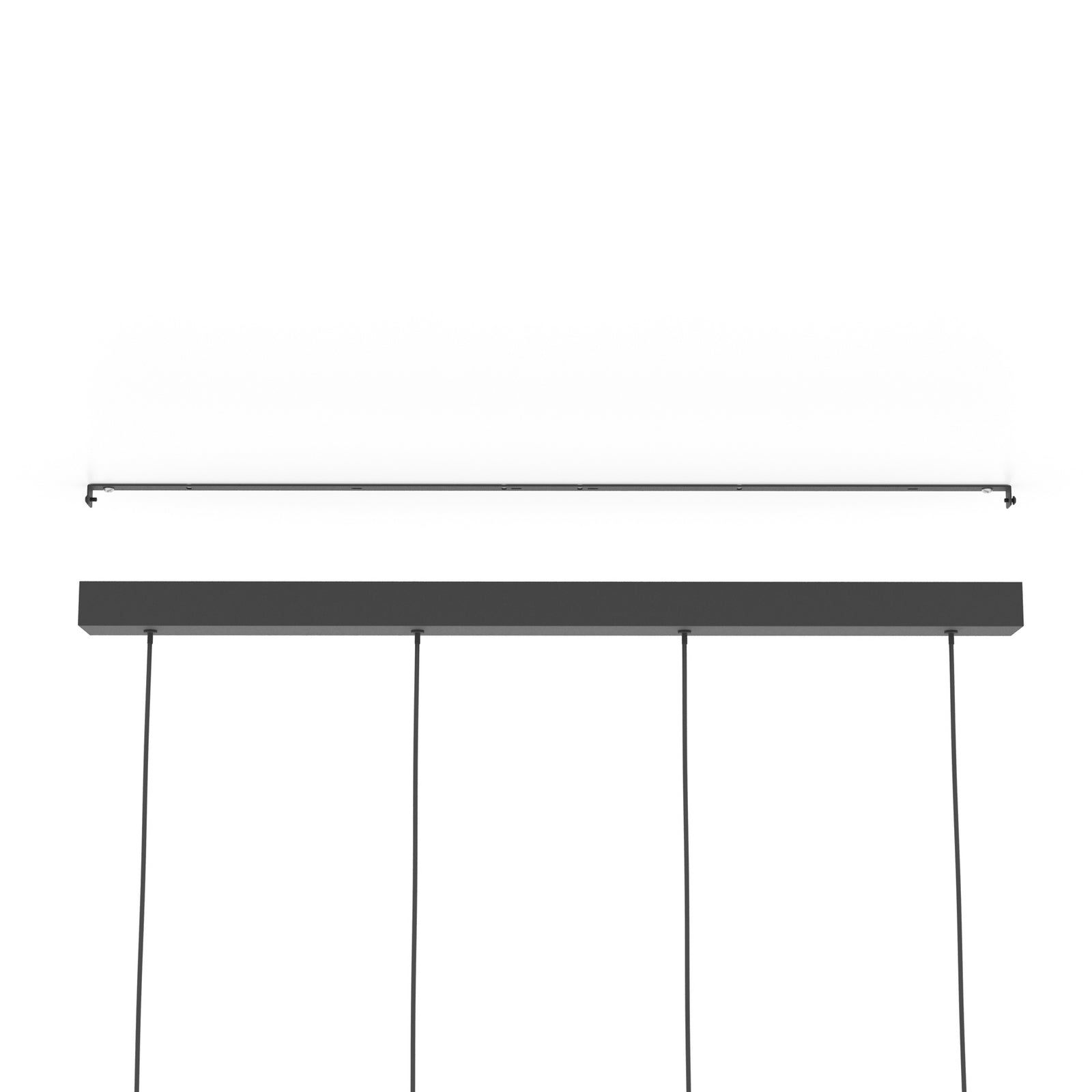 LED pendellampe Almudaina 4-lys svart 84 cm dimbar oppheng