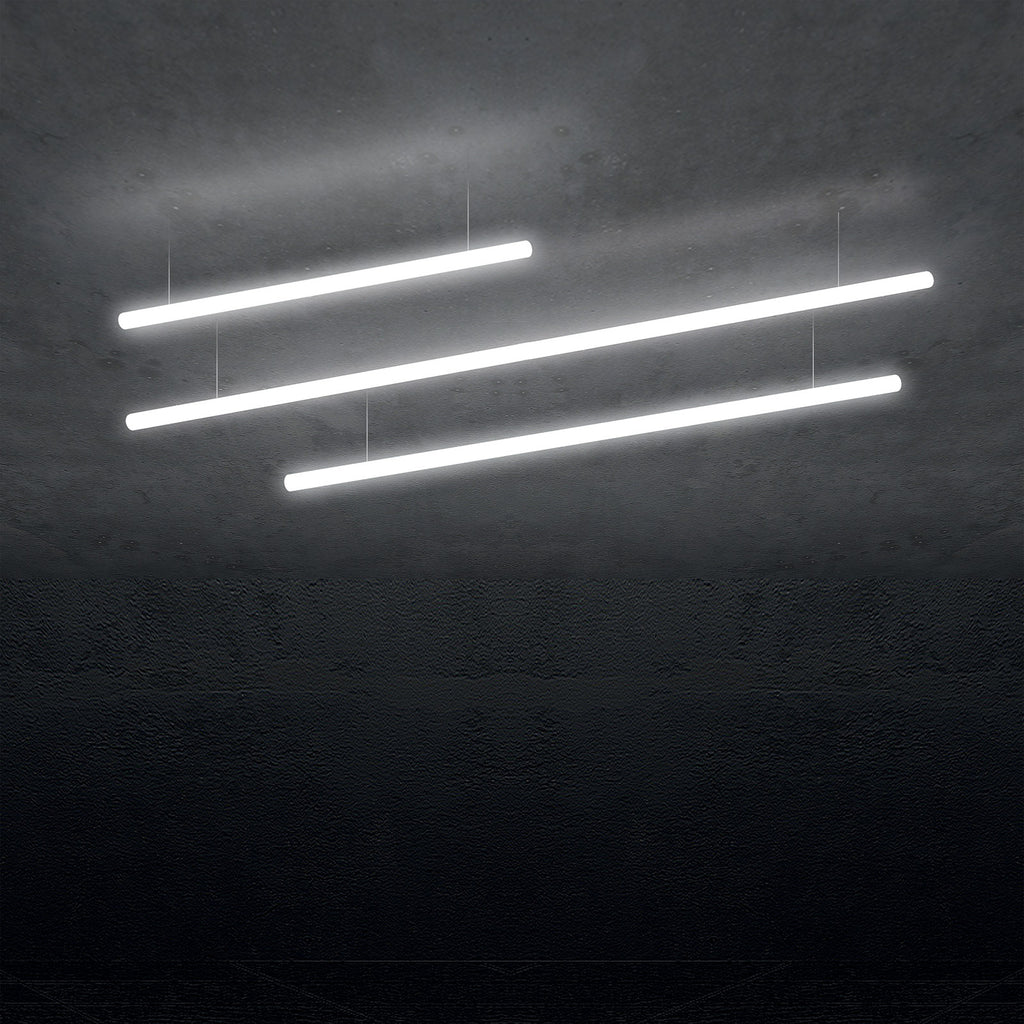 LED pendellampe Alphabet of light linear dimbar 120 cm Artemide bakside