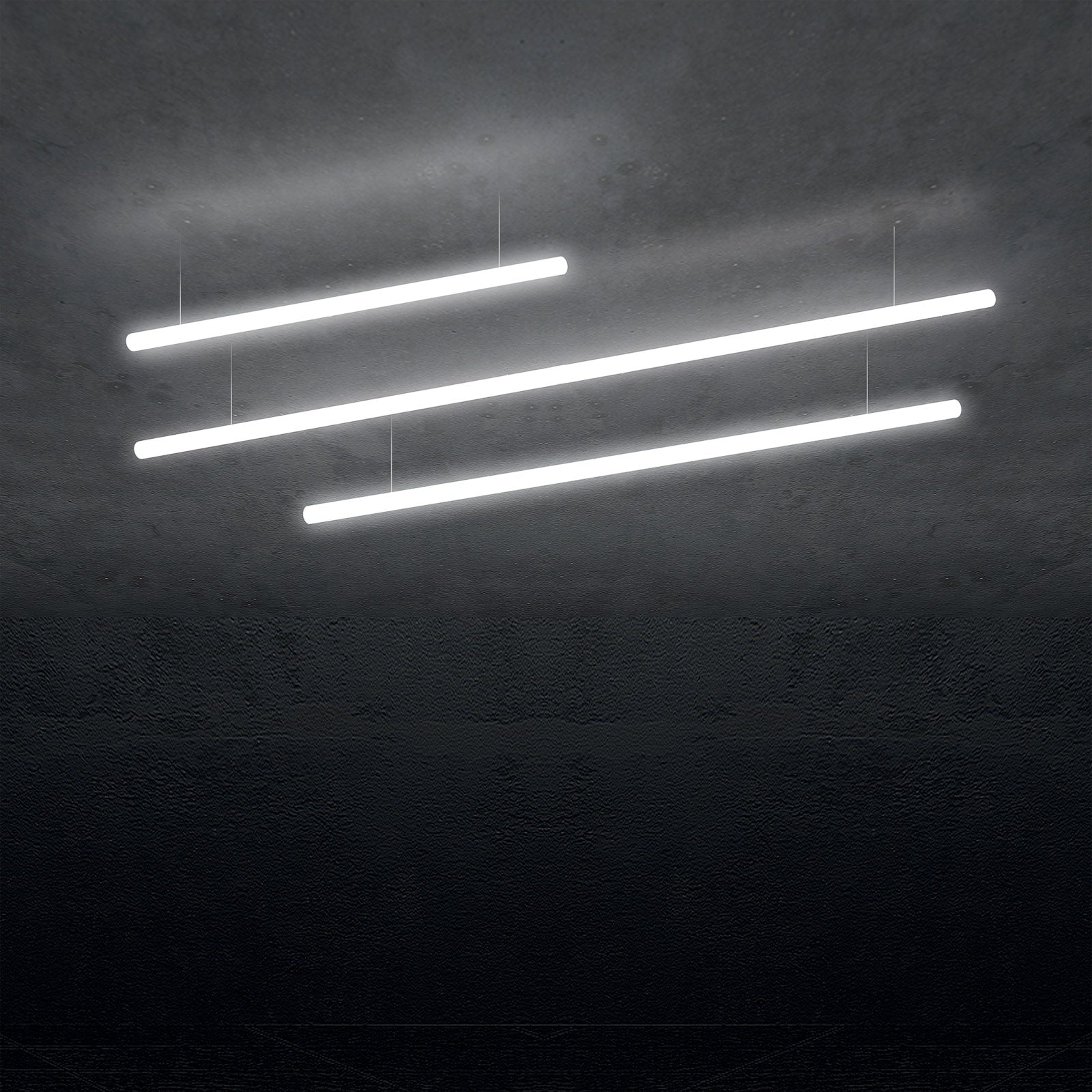 LED pendellampe Alphabet of light linear dimbar 120 cm Artemide bakside