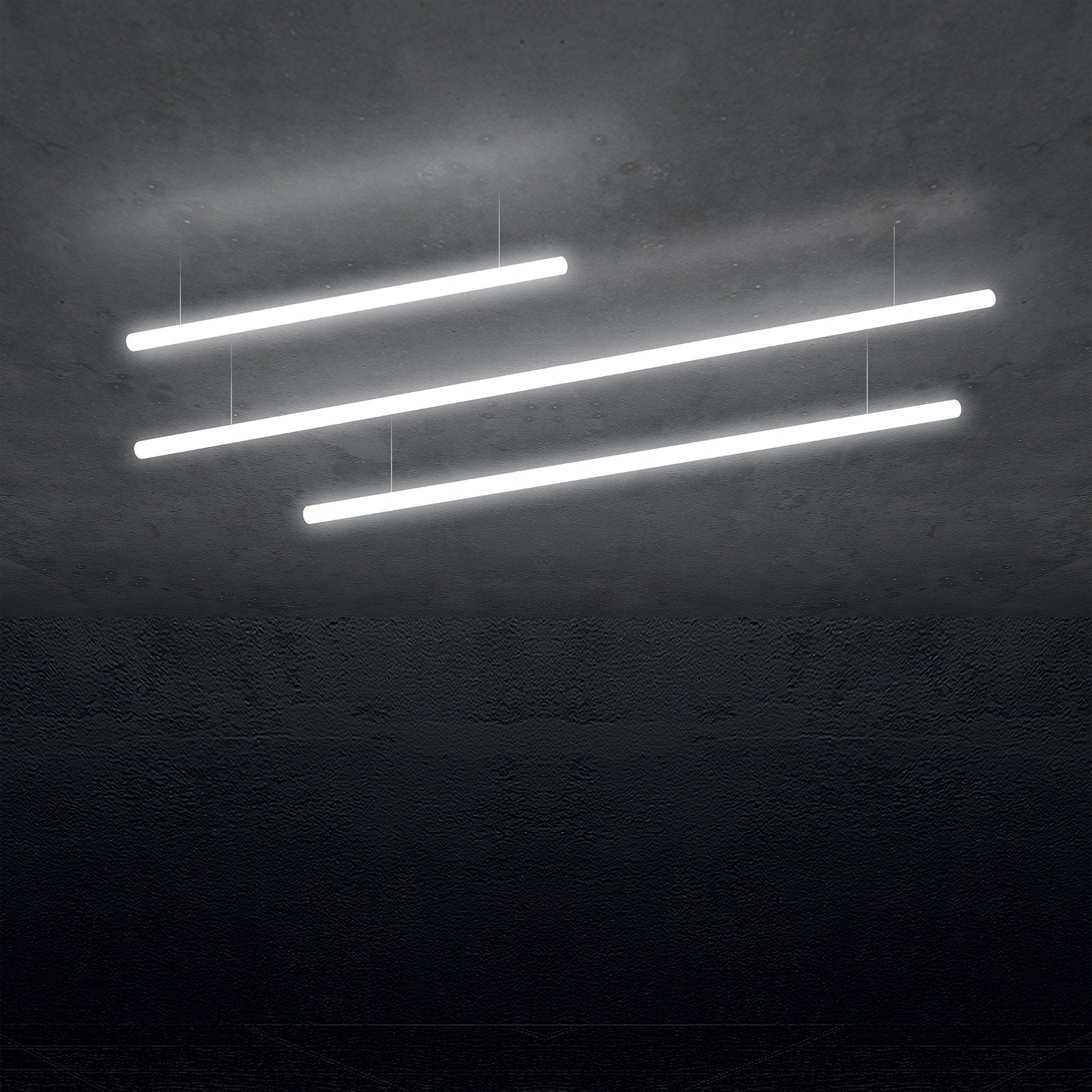 LED pendellampe Alphabet of Light linear dimbar 180 cm bakside