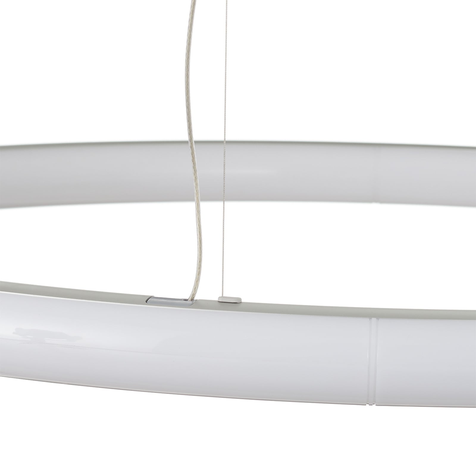 Nærbilde av LED pendellampe Alphabet of light sirkulær dimbar Ø90 cm