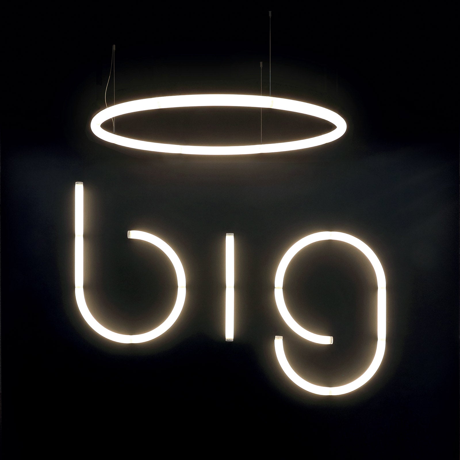 LED pendellampe Alphabet of light sirkulær dimbar Ø90 cm app styring