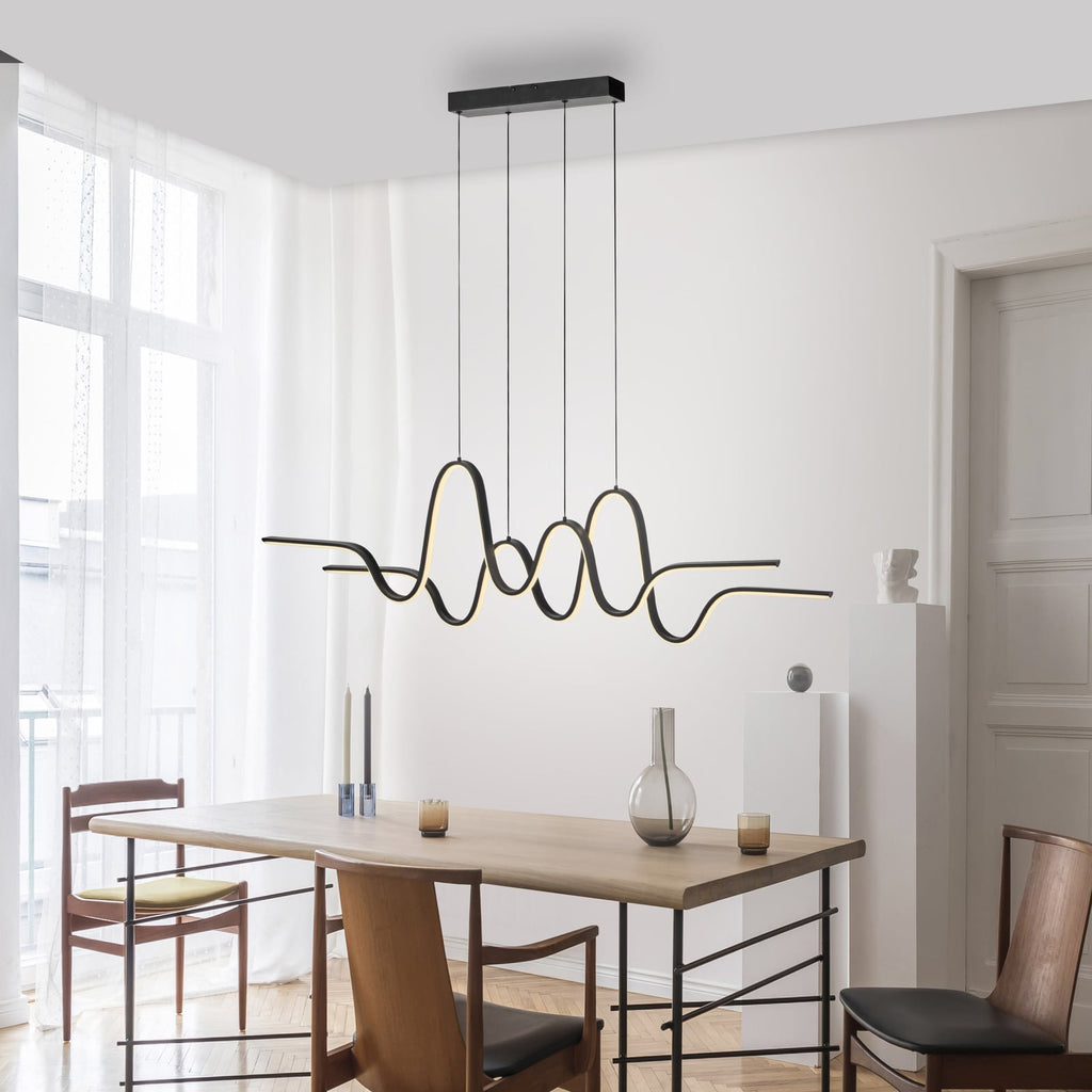 LED pendellampe Altitude svart dimbar høydejusterbar 125 cm bakside