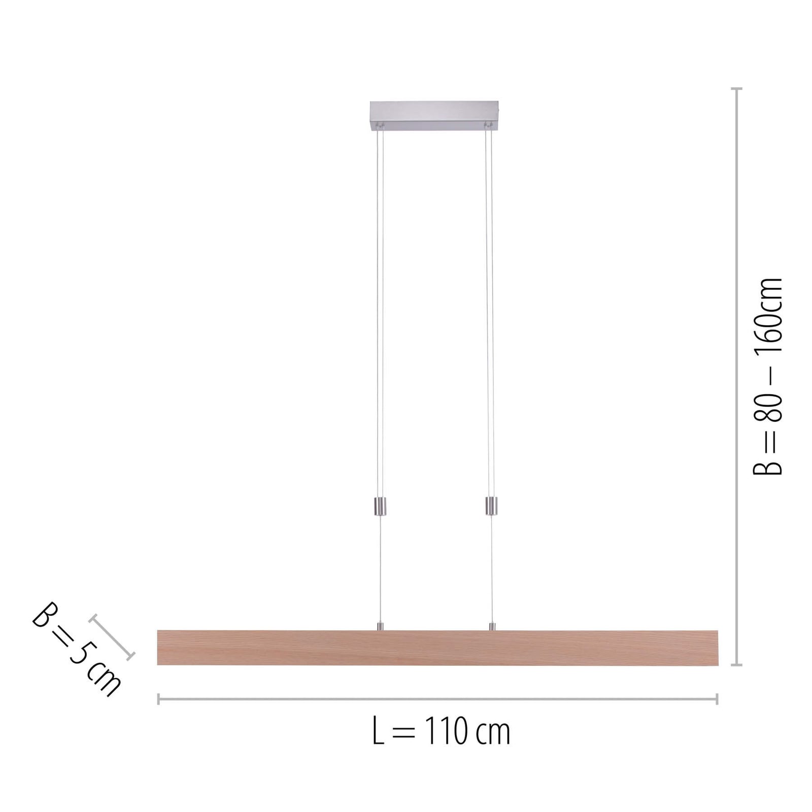 LED pendellampe Amanda dimbar treoptikk 110 cm CCT lys i bruk