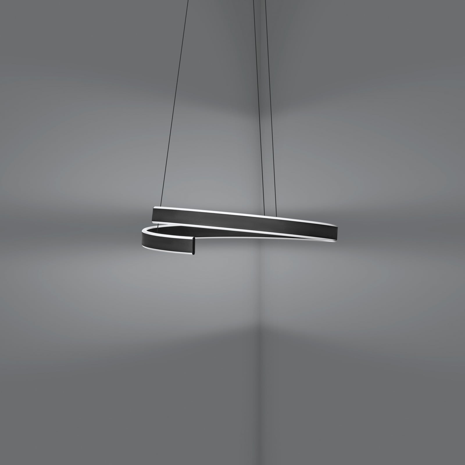 LED pendellampe Andabaia-Z svart CCT lysbånd