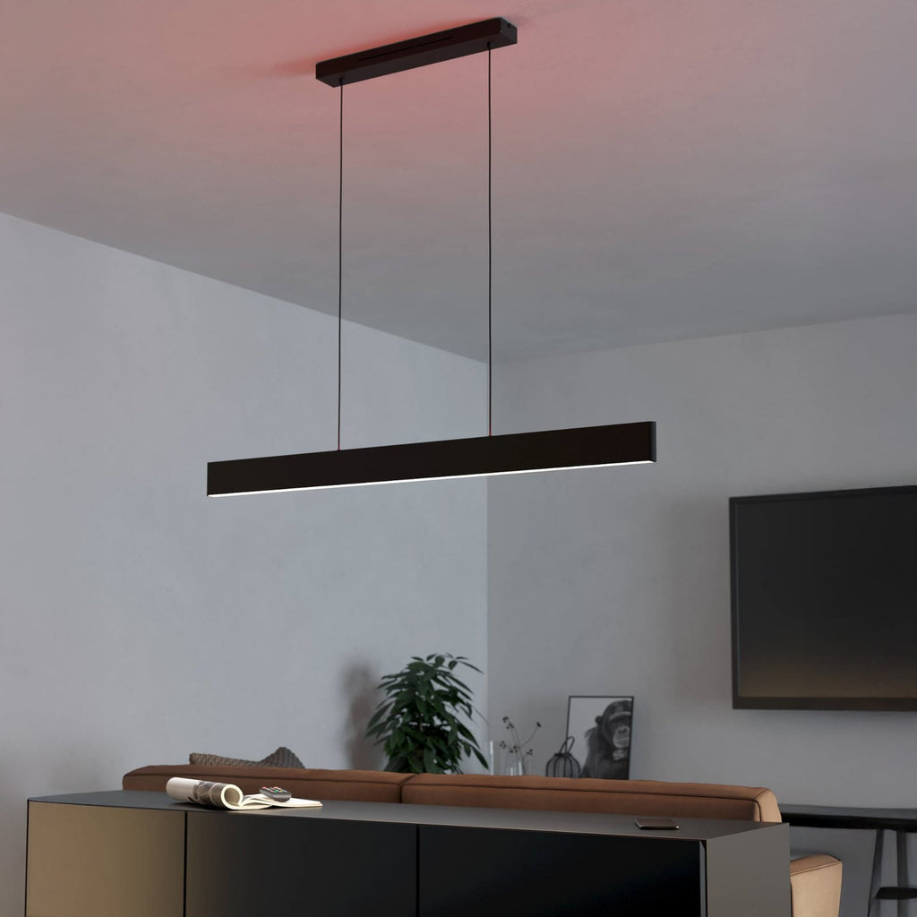 LED pendellampe Andreas-Z CCT RGB ZigBee svart med fjernkontroll