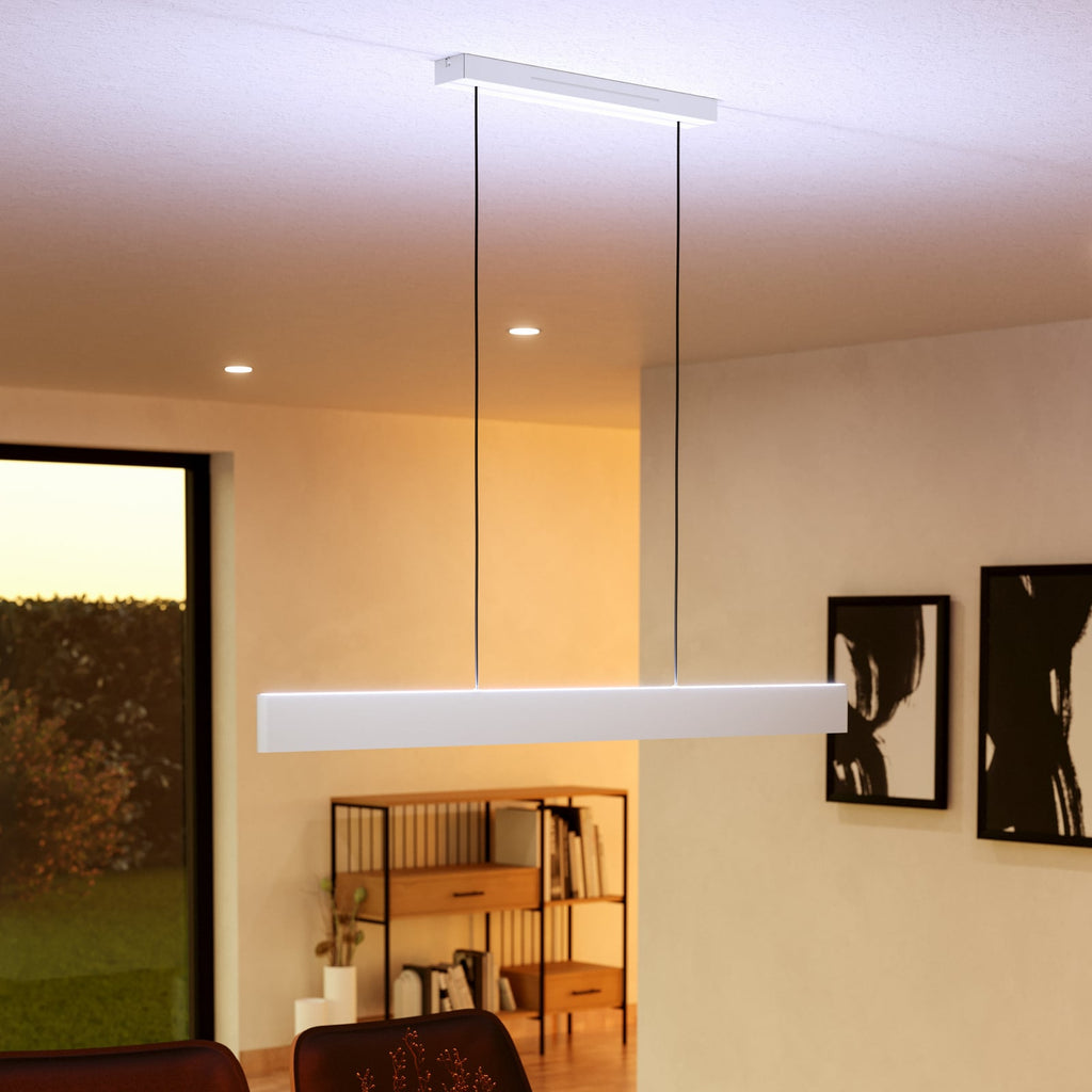 LED pendellampe Andreas-Z stål svart CCT RGB Zigbee forfra