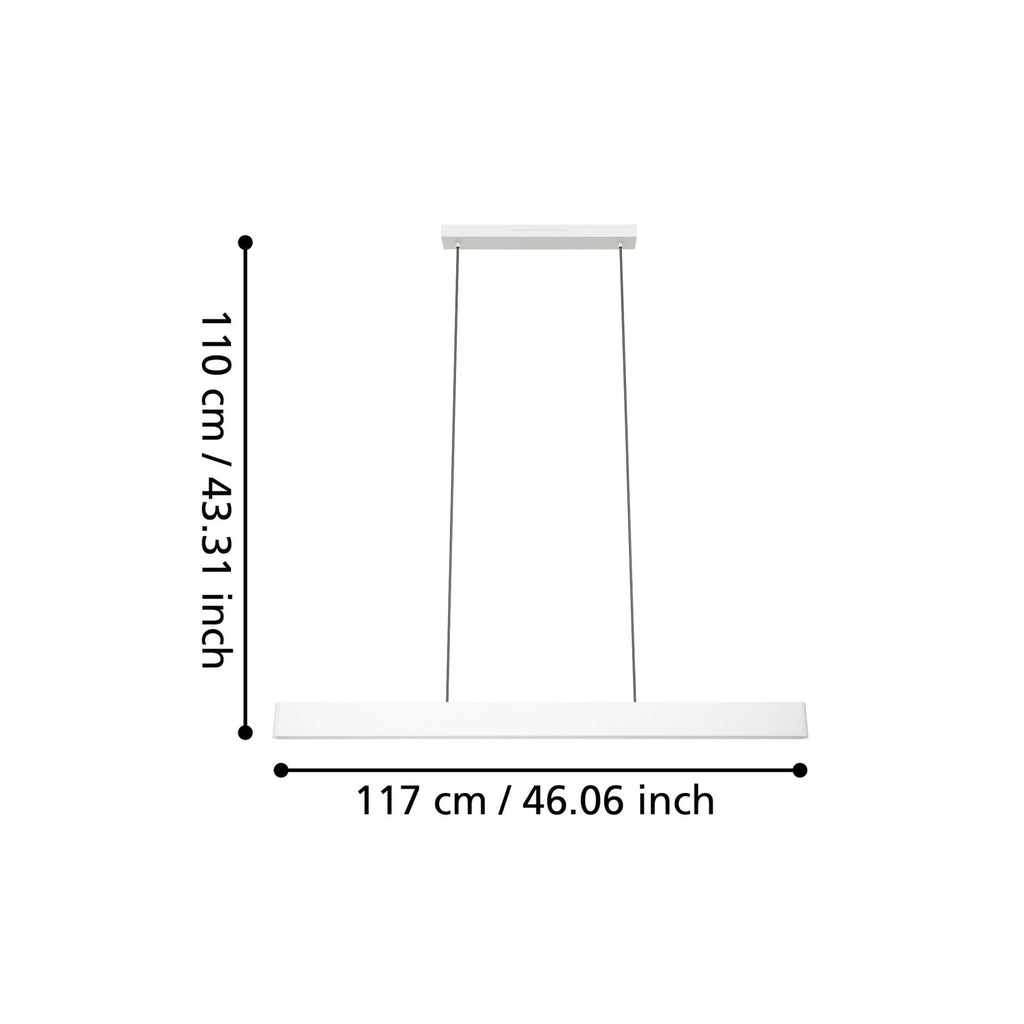 Detalj av LED pendellampe Andreas-Z stål svart CCT RGB Zigbee