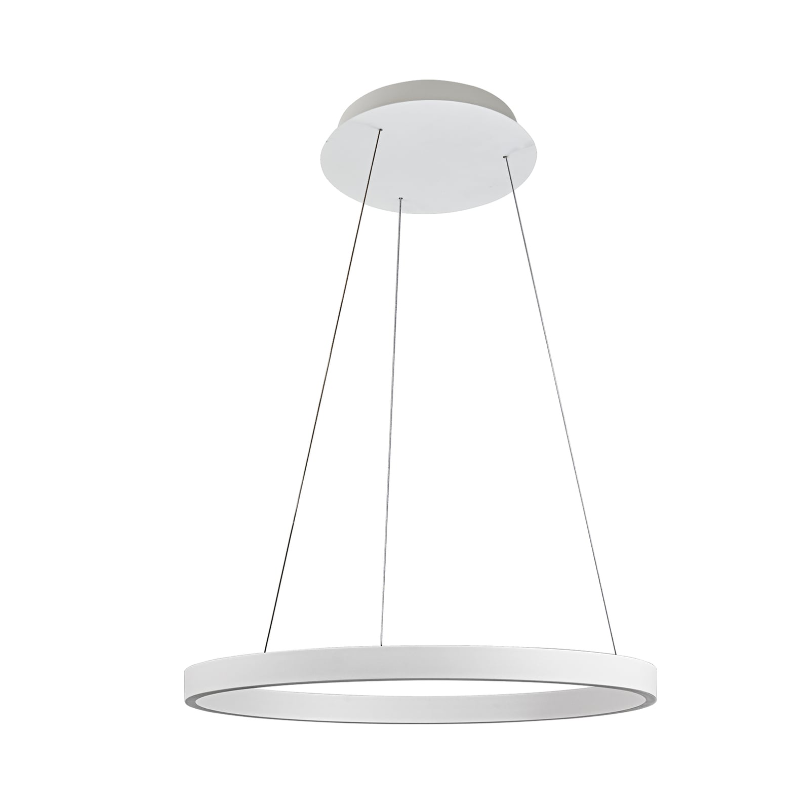 LED pendellampe Answin aluminium sølv Ø80 cm montert