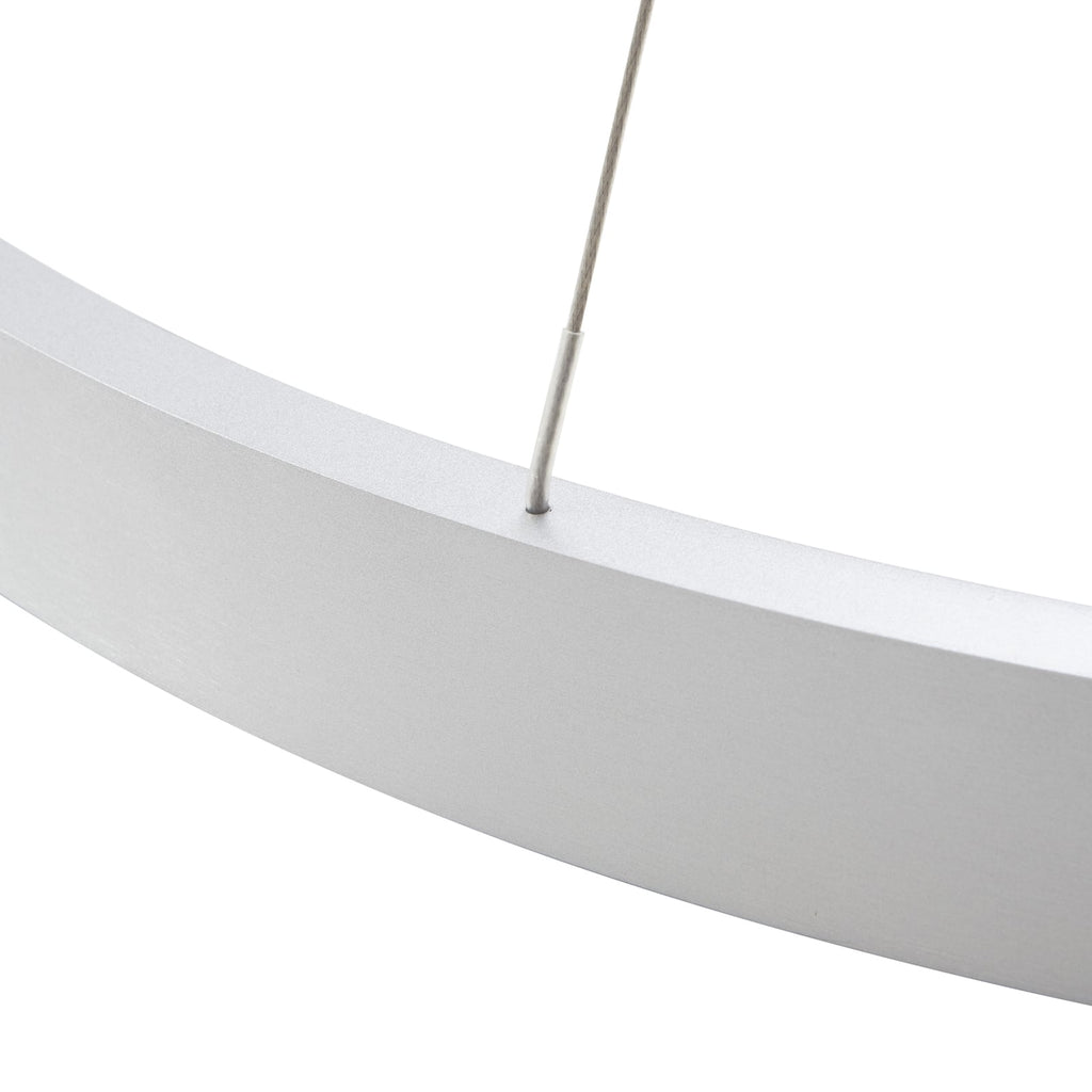 LED pendellampe Answin aluminium sølv Ø80 cm oppheng