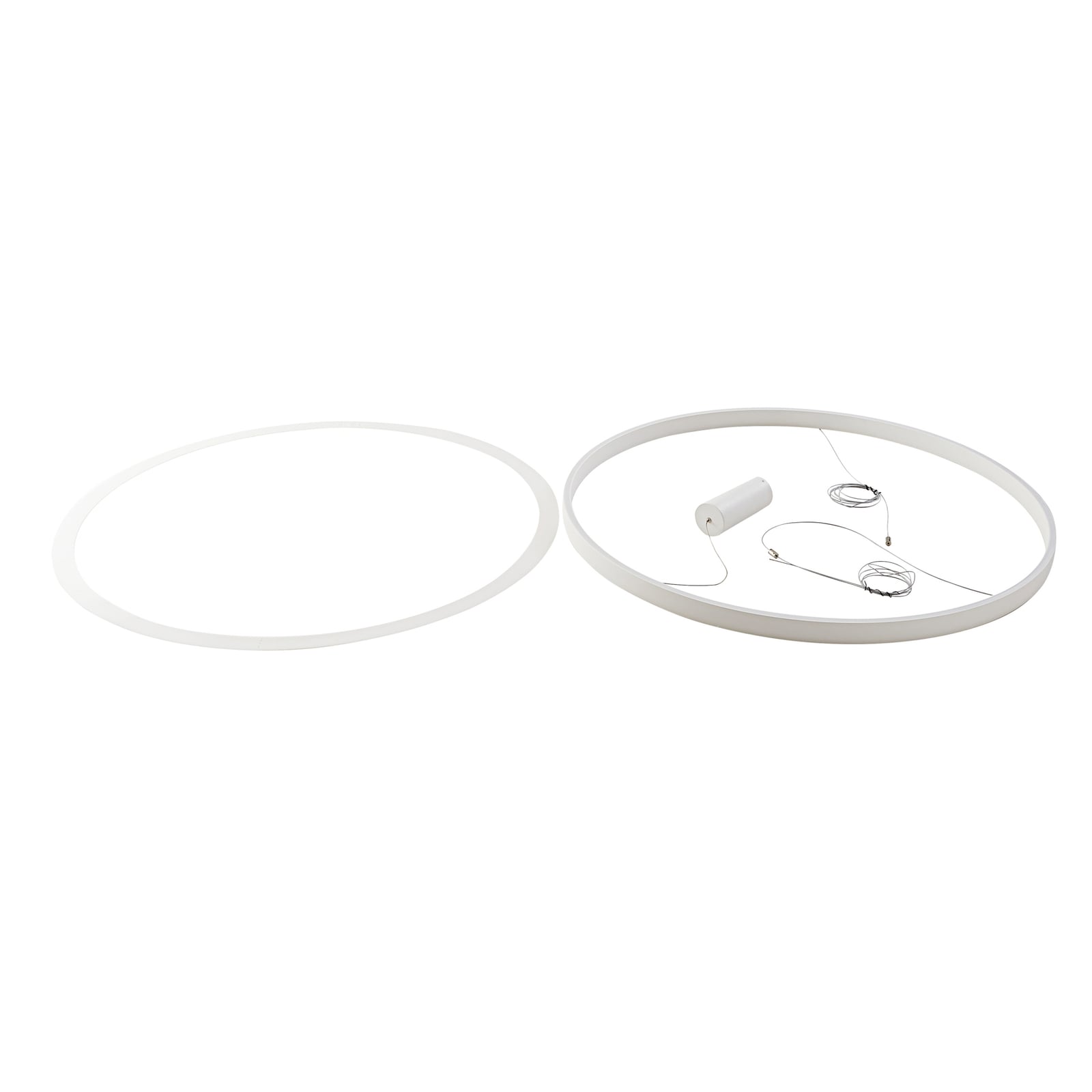 LED pendellampe Answin metall sand Ø96 cm varmhvit i bruk
