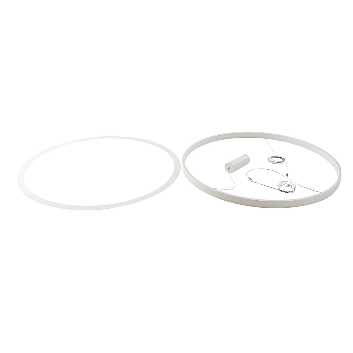 LED pendellampe Answin metall sand Ø96 cm varmhvit i bruk