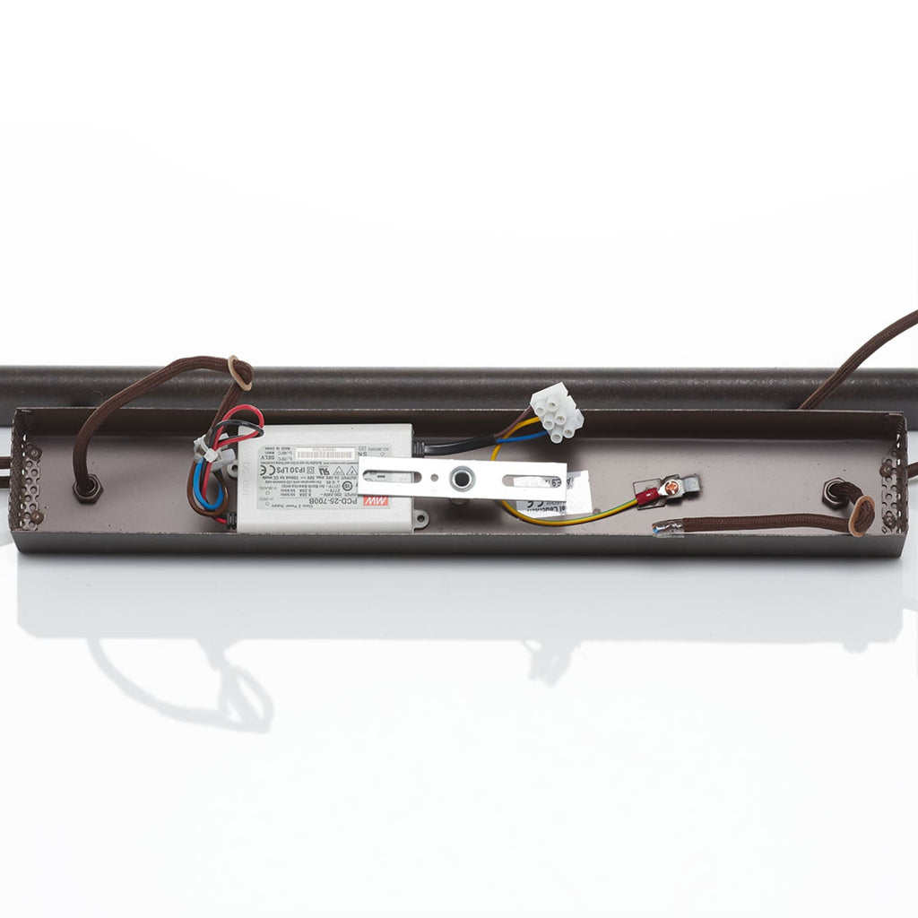 LED pendellampe Anteo rustikk jern 125 cm sidevisning