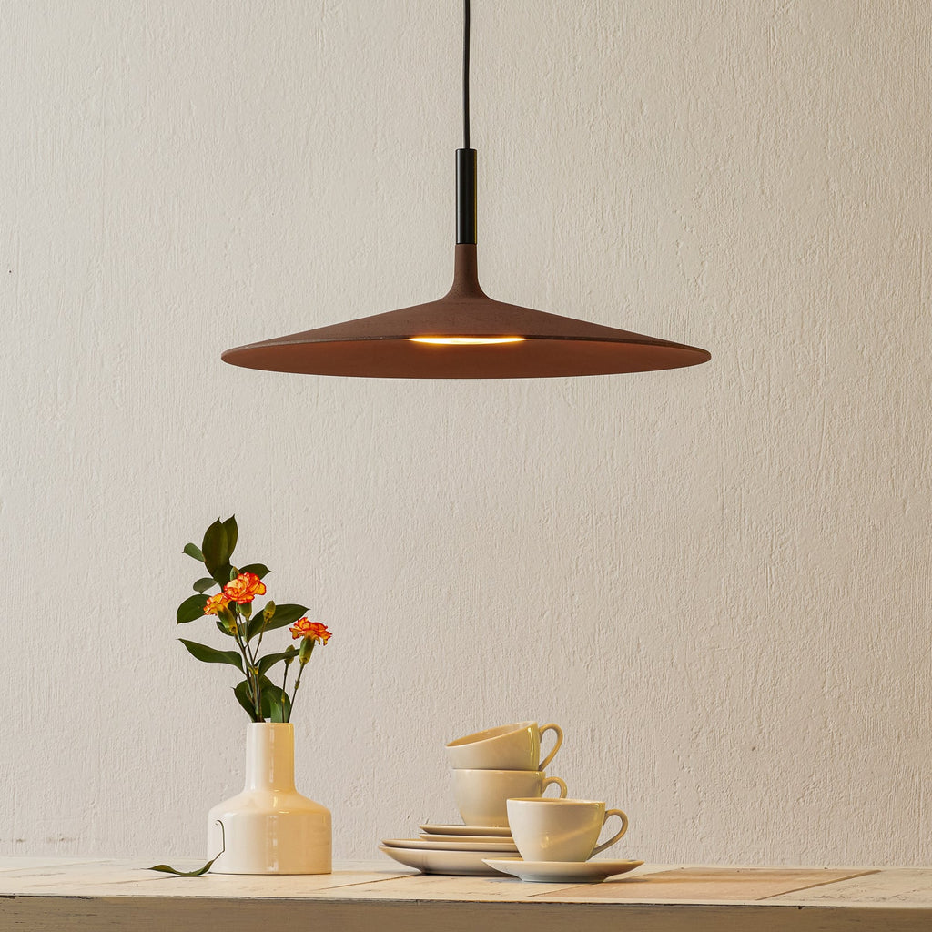 LED pendellampe Aplomb Large betong dimbar Ø45 cm forfra