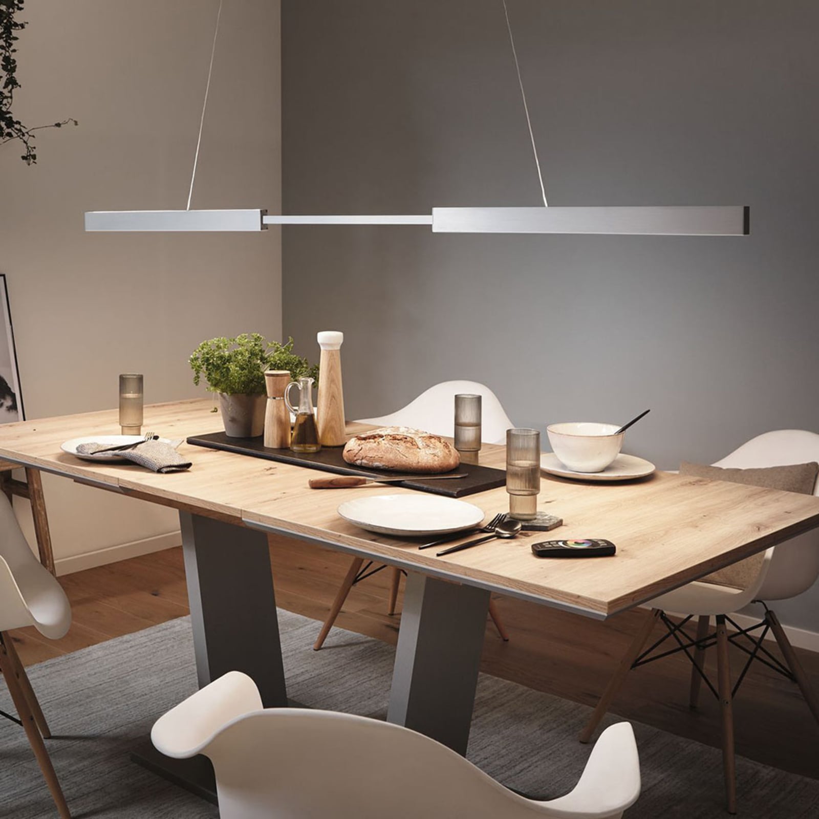 LED pendellampe Aptare dimbar aluminium Zigbee 180 cm detalj