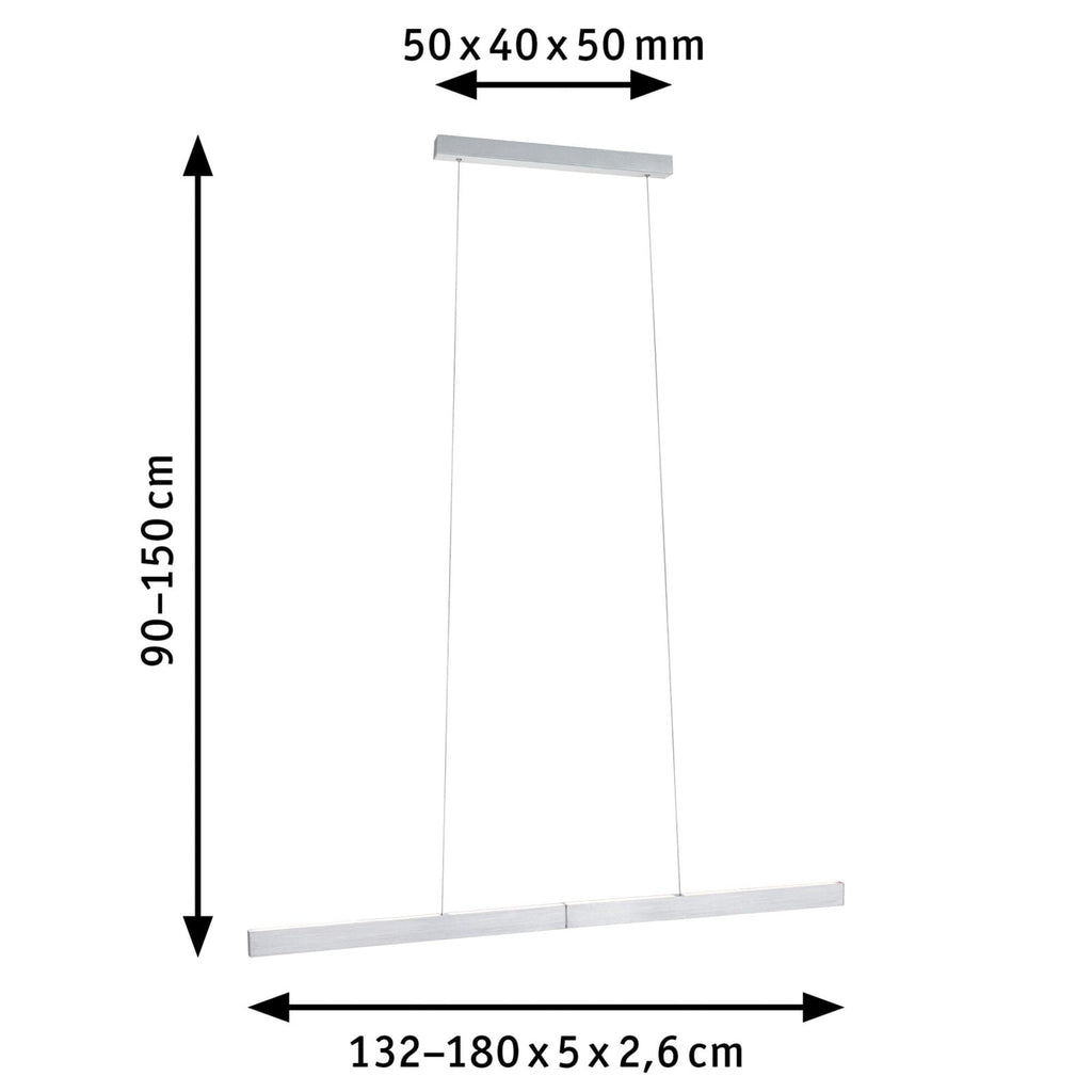 LED pendellampe Aptare dimbar aluminium Zigbee 180 cm smartstyring