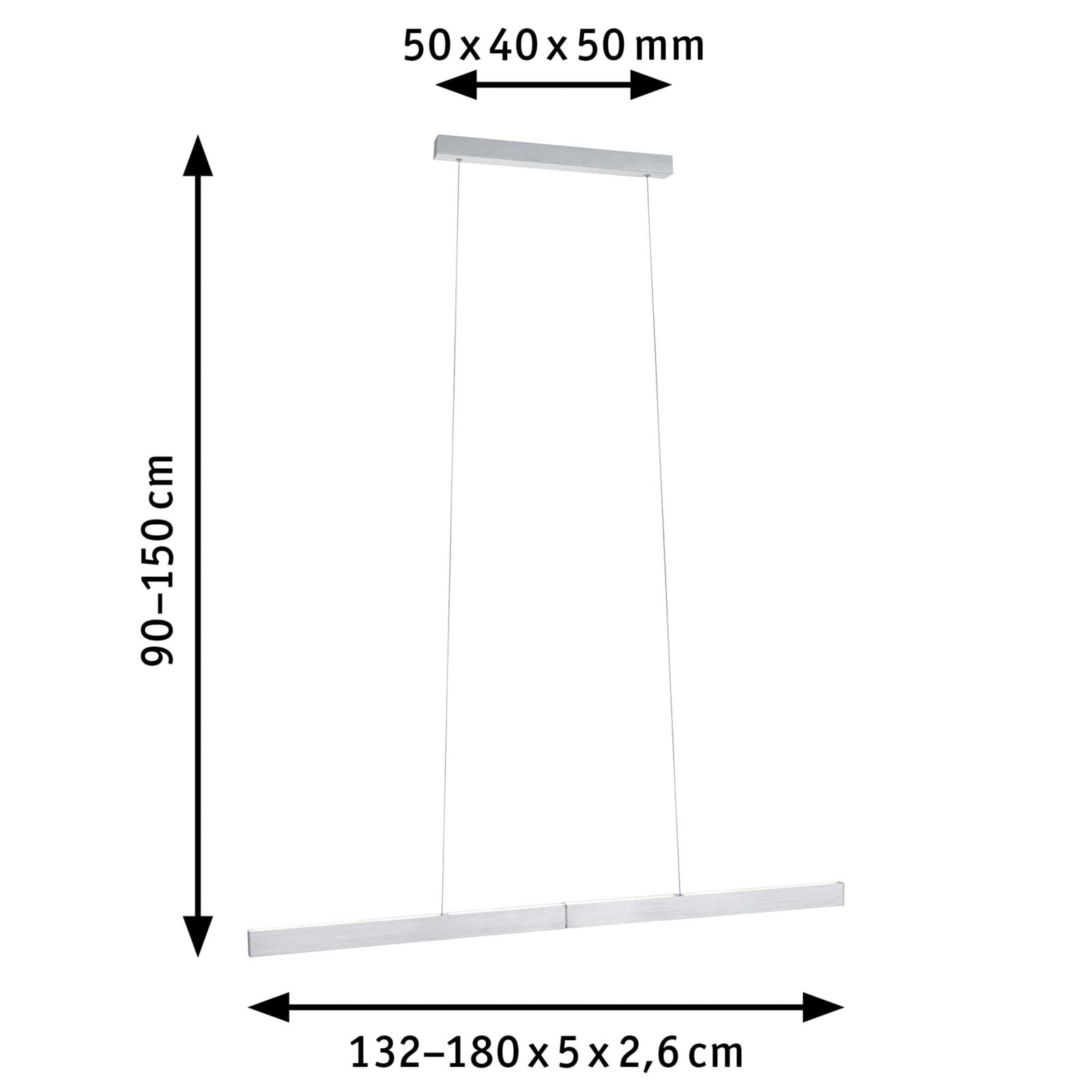 LED pendellampe Aptare dimbar aluminium Zigbee 180 cm smartstyring