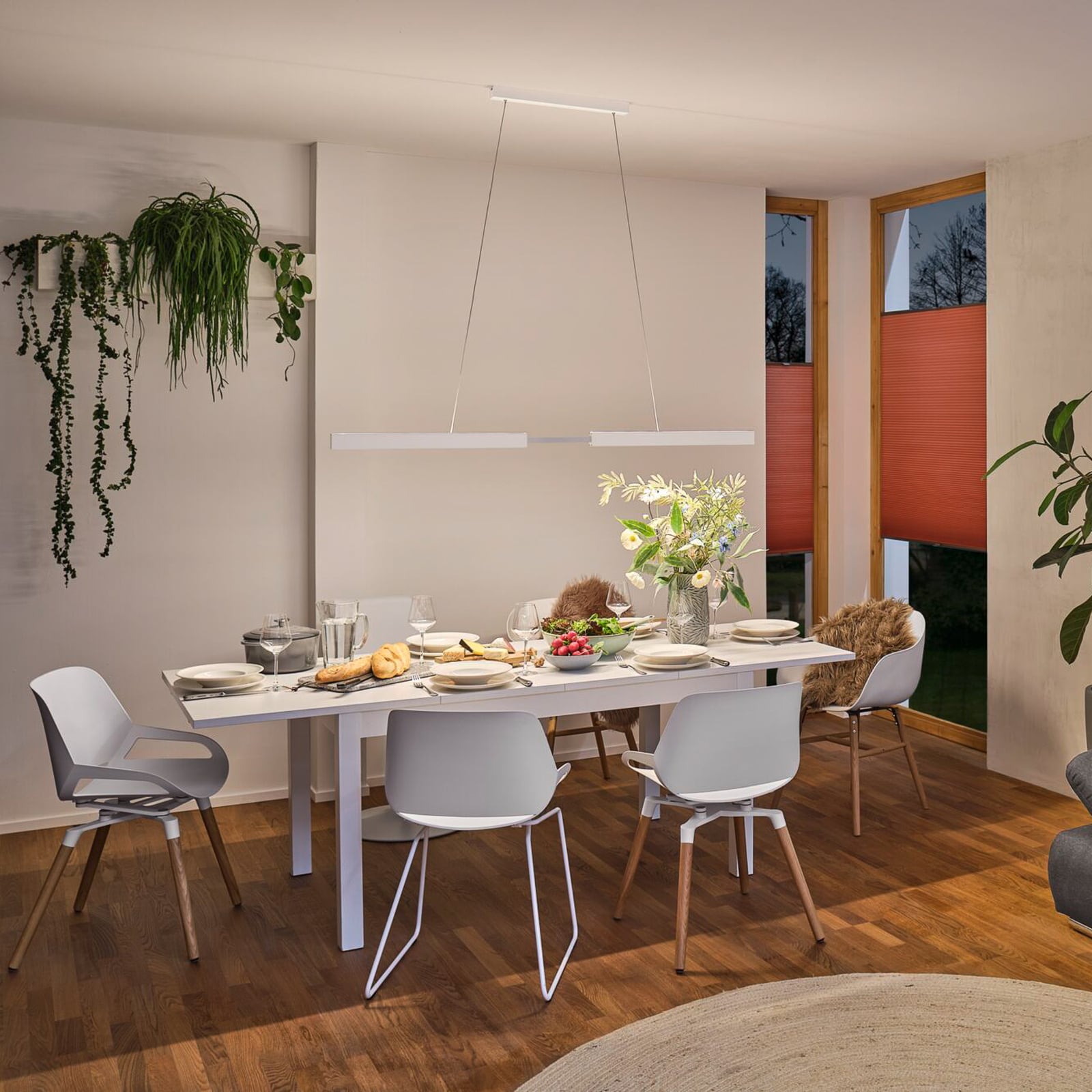 LED-pendellampe Aptare ZigBee dimbar hvit 180 cm bakside