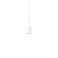 LED pendellampe Archimede Cilindro hvit metall Ø9 cm forfra