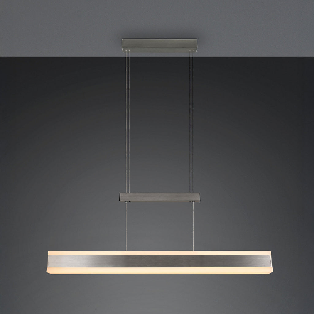 LED pendellampe Arcola nikkel 152 cm CCT dimbar metallfinish
