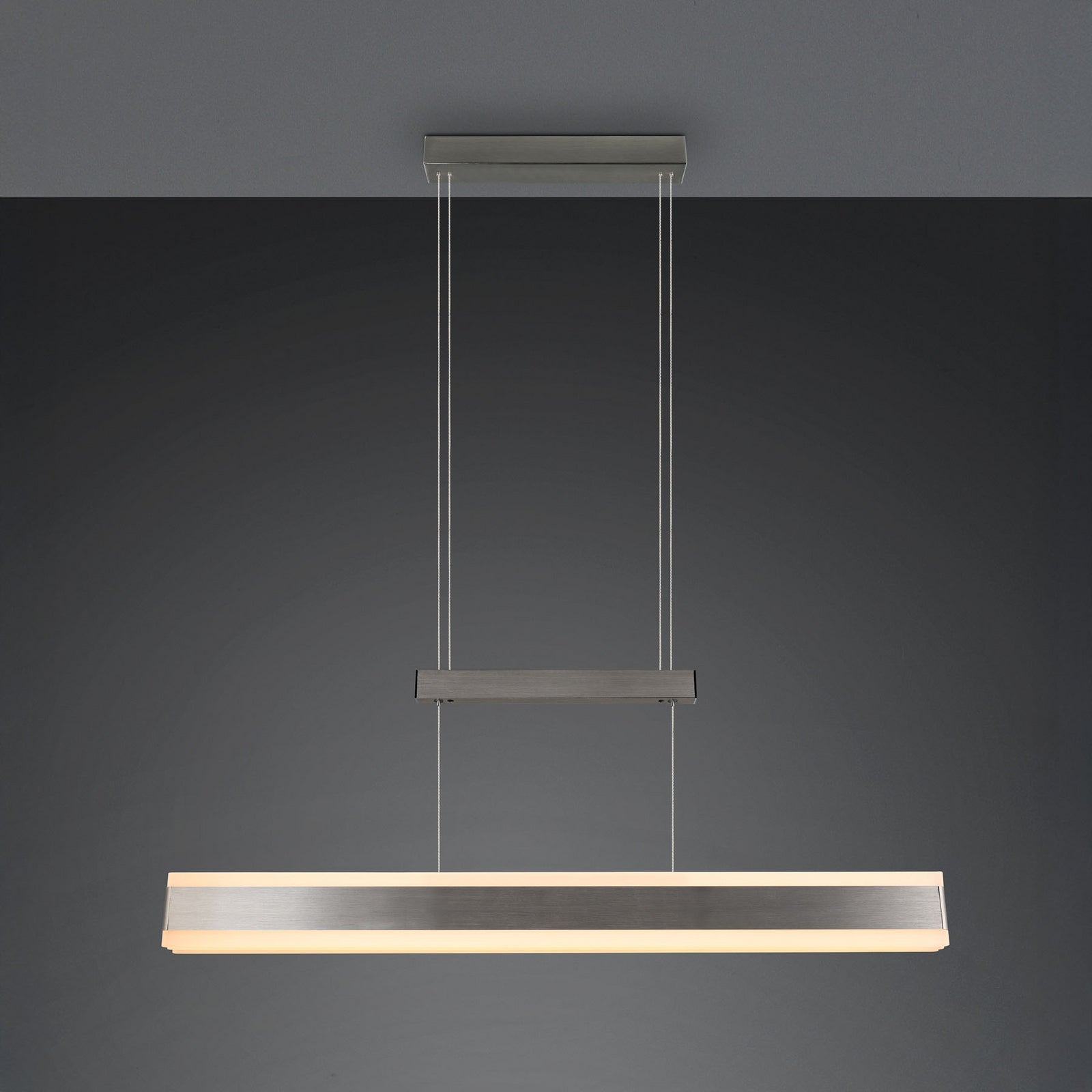 LED pendellampe Arcola nikkel 152 cm CCT dimbar metallfinish