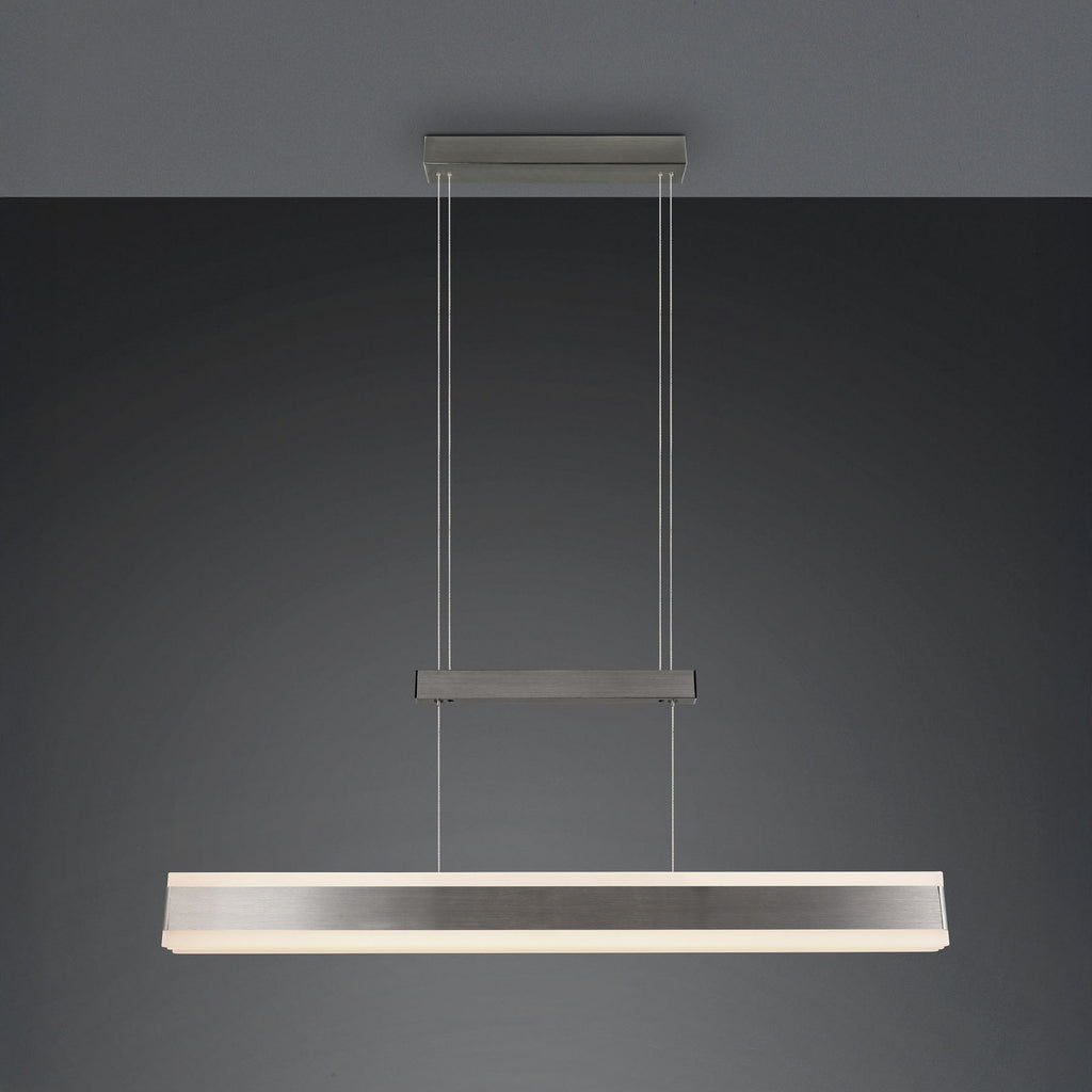 LED pendellampe Arcola nikkel 152 cm CCT dimbar justerbar høyde