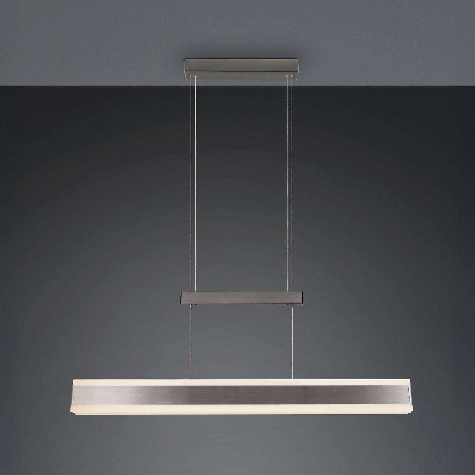 LED pendellampe Arcola nikkel 152 cm CCT dimbar justerbar høyde