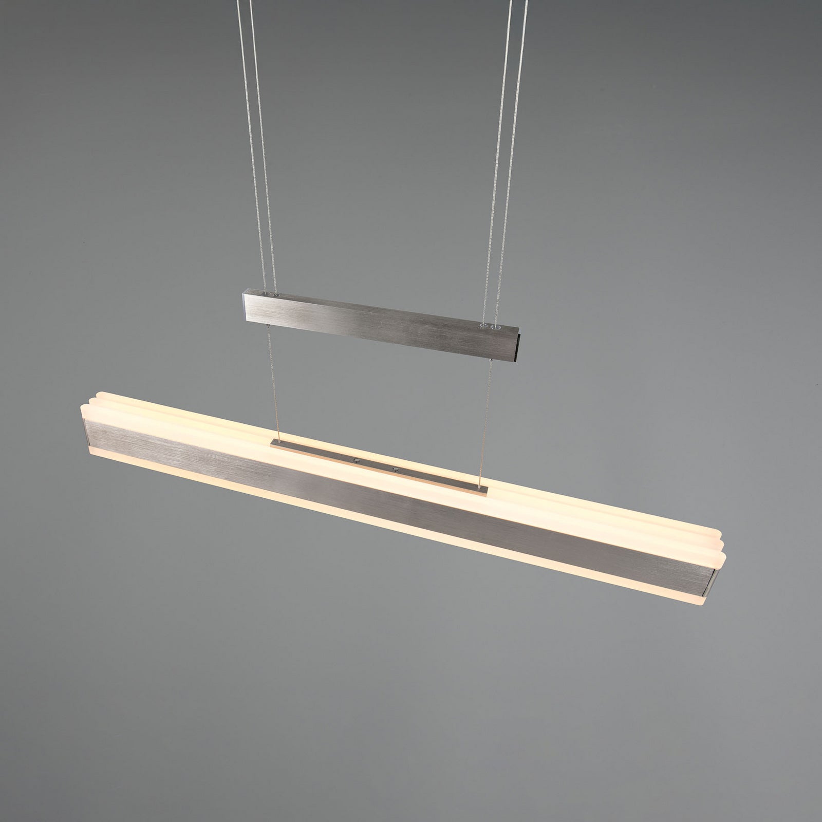 LED pendellampe Arcola nikkel 152 cm CCT dimbar med LED-pærer