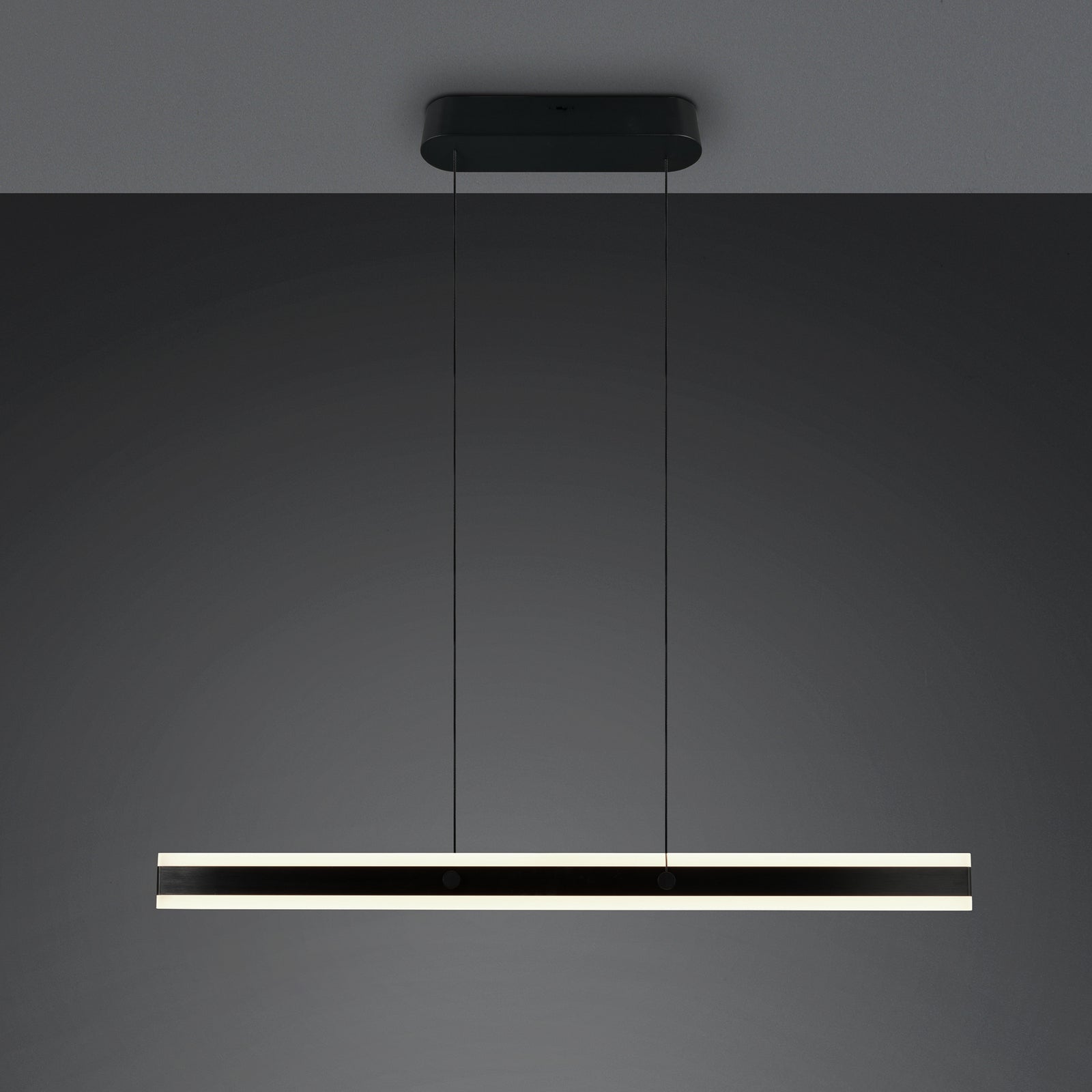 Montert LED pendellampe Arcola svart 115 cm CCT dimbar 2-lys i rom