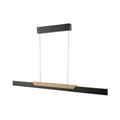 LED pendellampe Arcus dimbar svart/brun metall/tre forfra