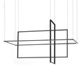 LED pendellampe Area geometrisk svart metall 100 cm forfra