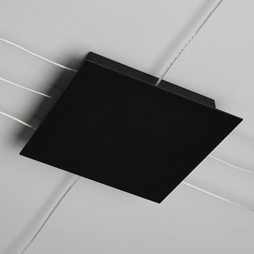 Nærbilde av LED pendellampe Area geometrisk svart metall 100 cm oppheng