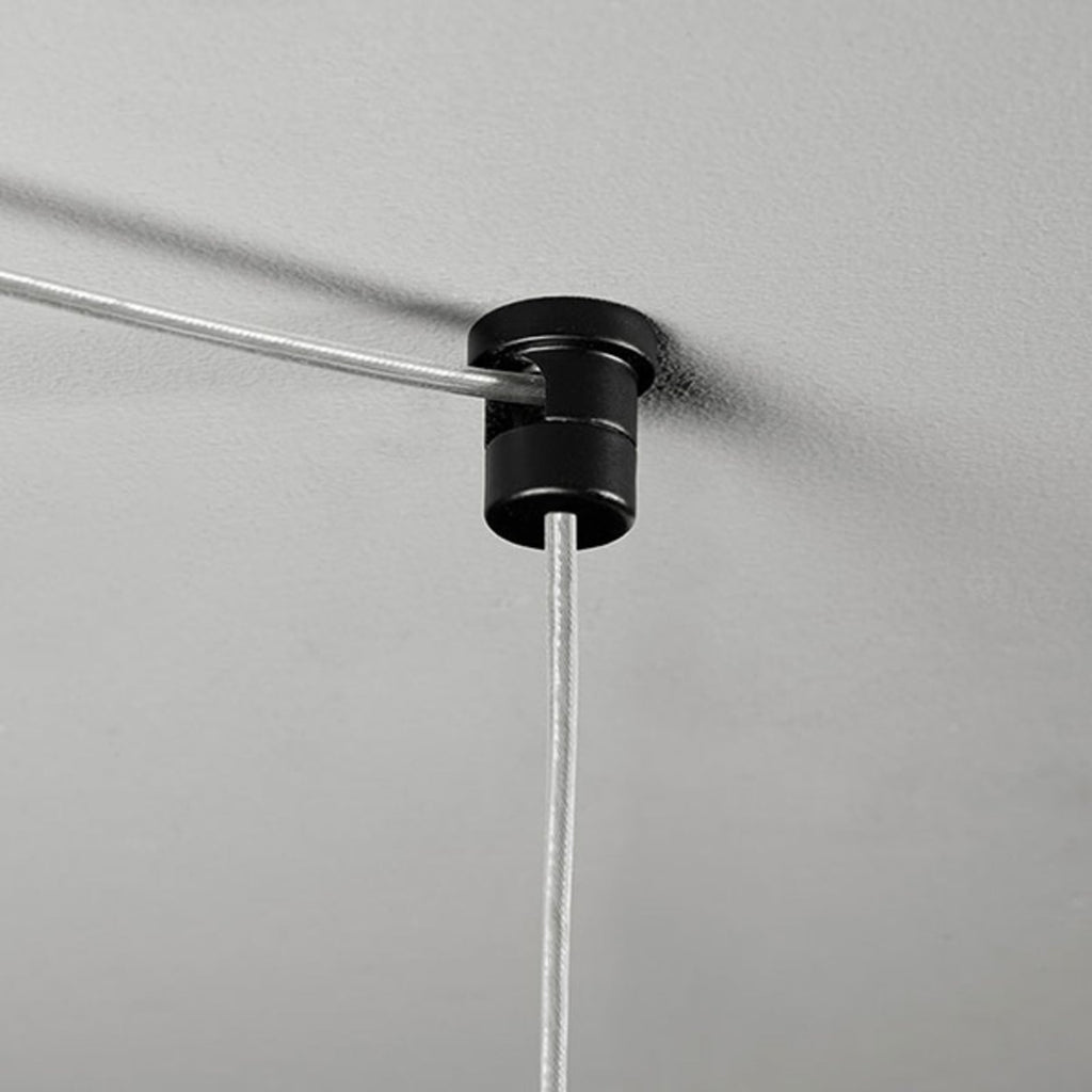 LED pendellampe Area geometrisk svart metall 100 cm lysdetalj