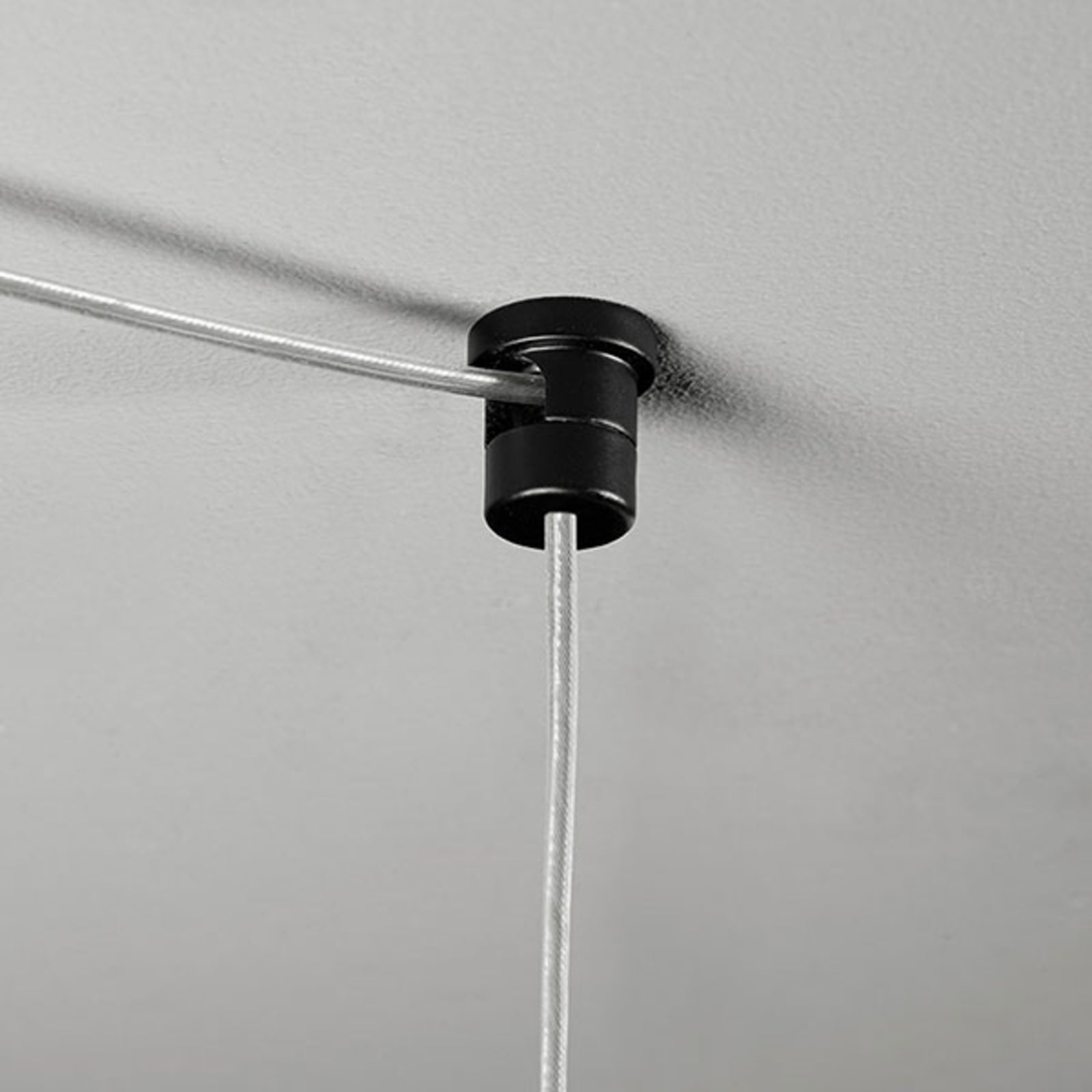 LED pendellampe Area geometrisk svart metall 100 cm lysdetalj