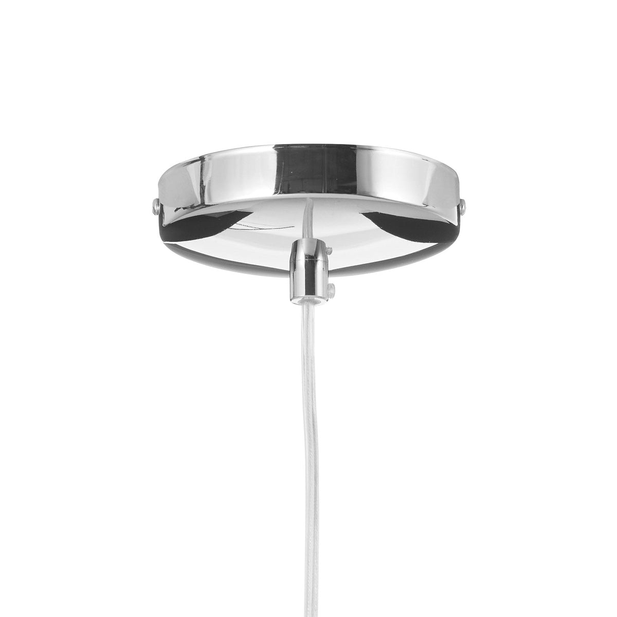 LED pendellampe Argos med krystalldråper sideprofil