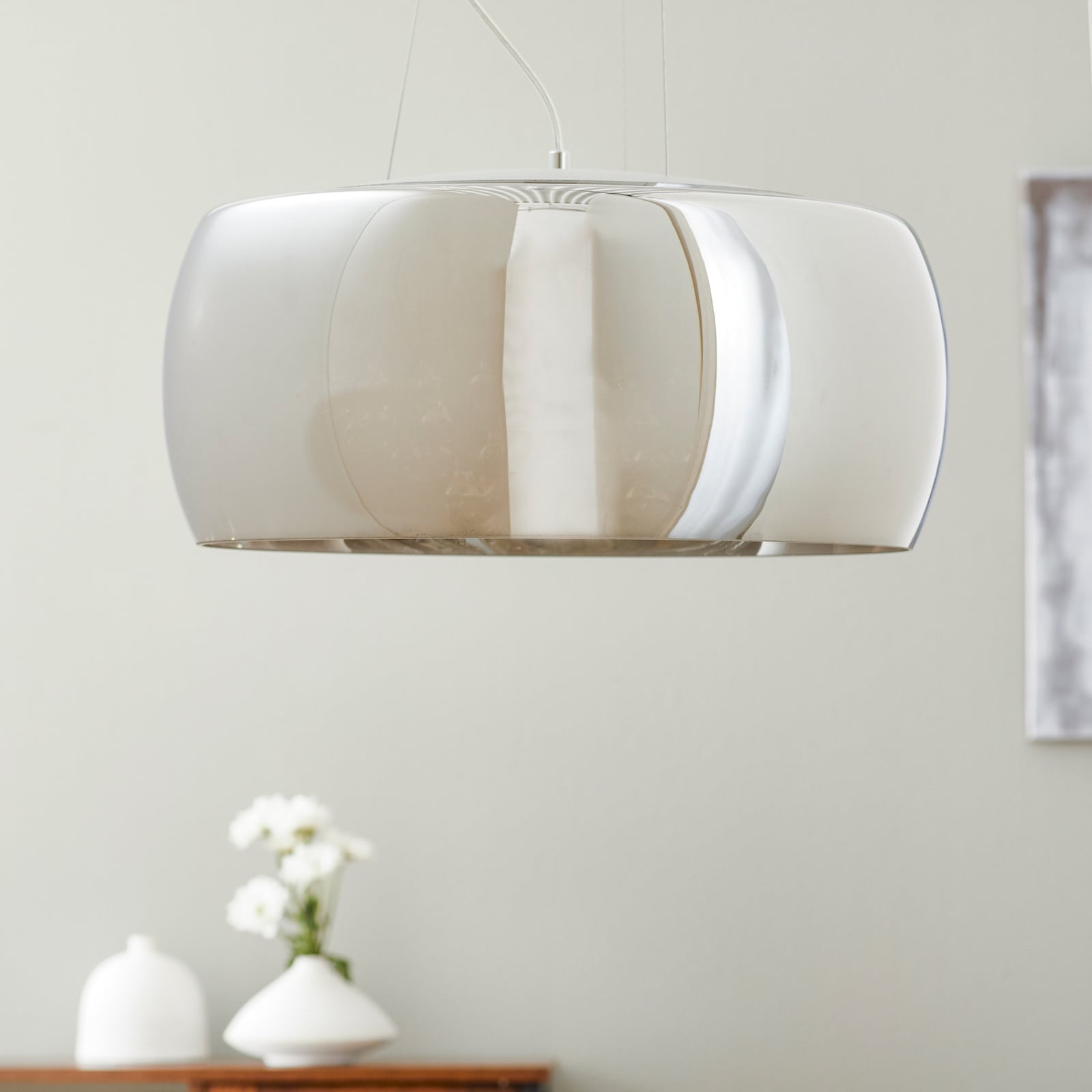 LED pendellampe Argos med krystalldråper bakside