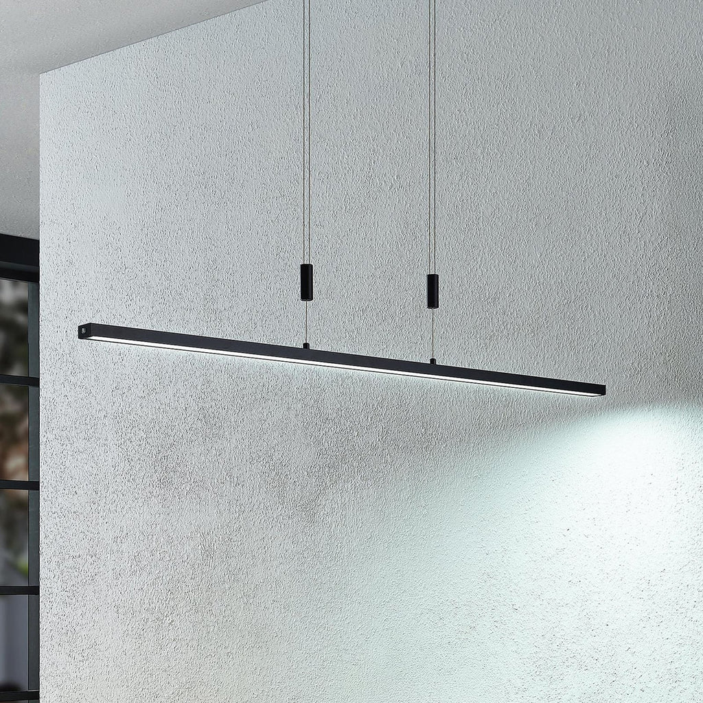 LED pendellampe Arneja svart 120 cm dimbar CCT detalj av dimmer