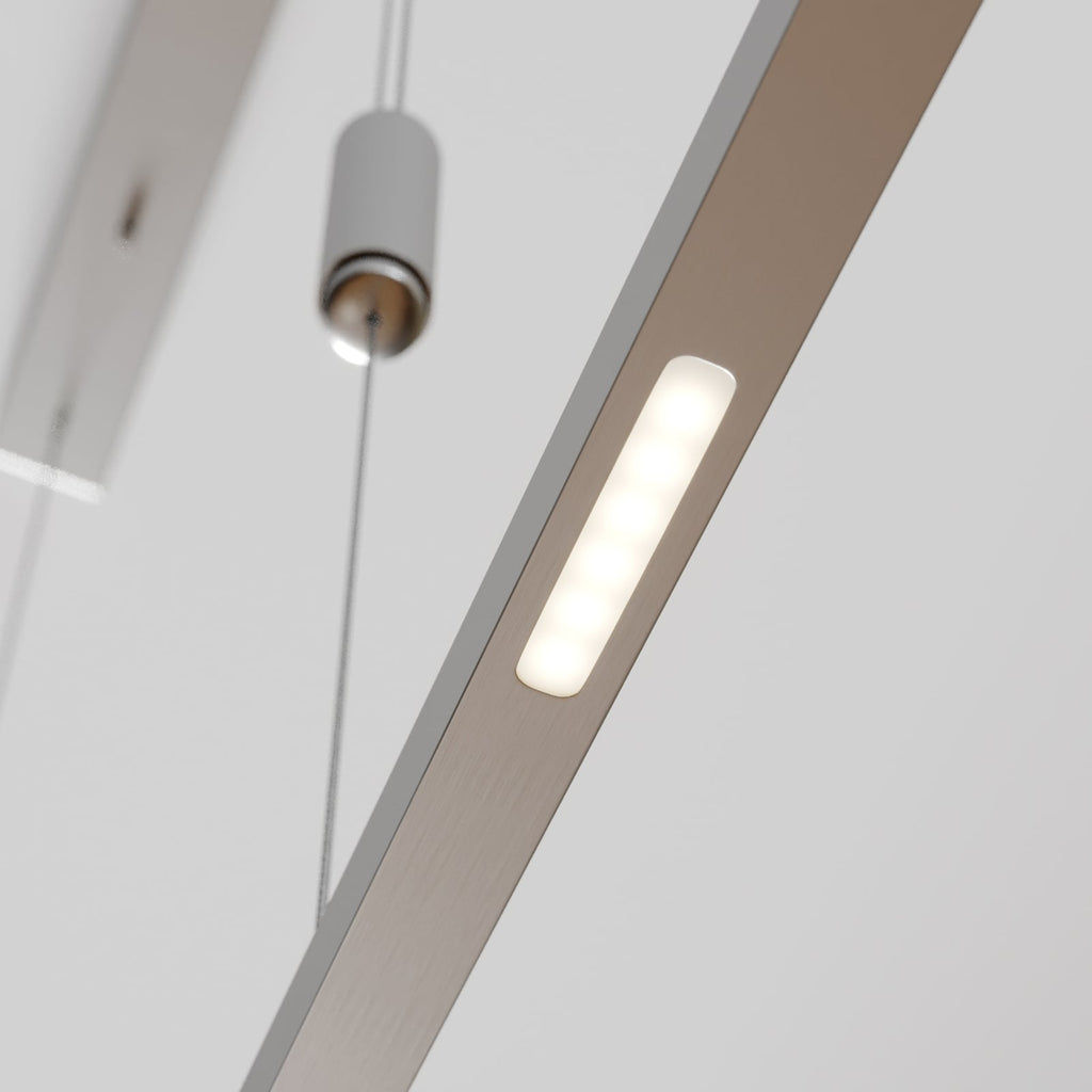 LED pendellampe Arnik dimbar matt nikkel 140 cm 30W energimerke