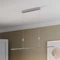 LED pendellampe Arnik dimbar matt nikkel 140 cm 30W forfra
