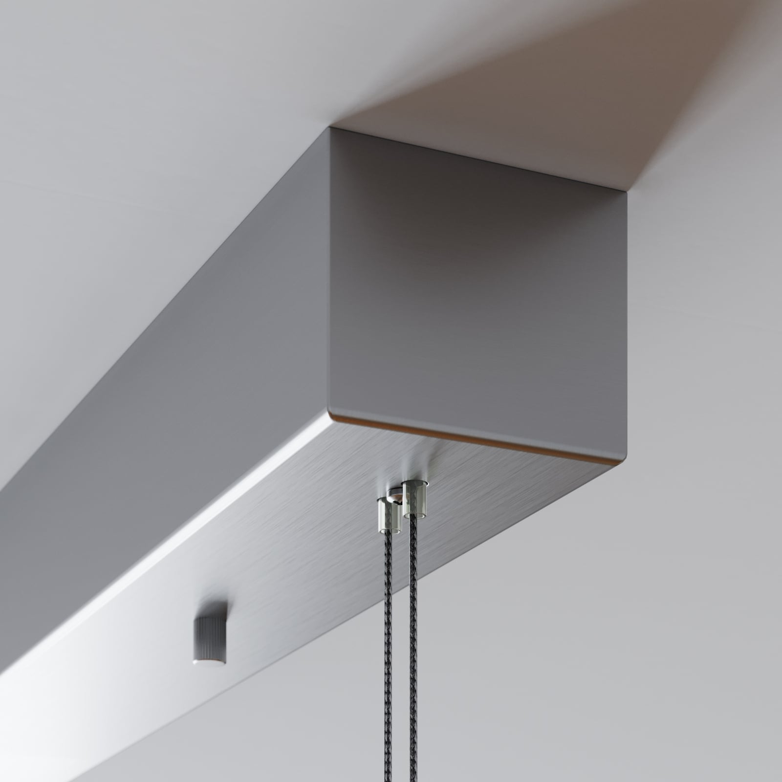 LED pendellampe Arnik dimbar matt nikkel montert i rom