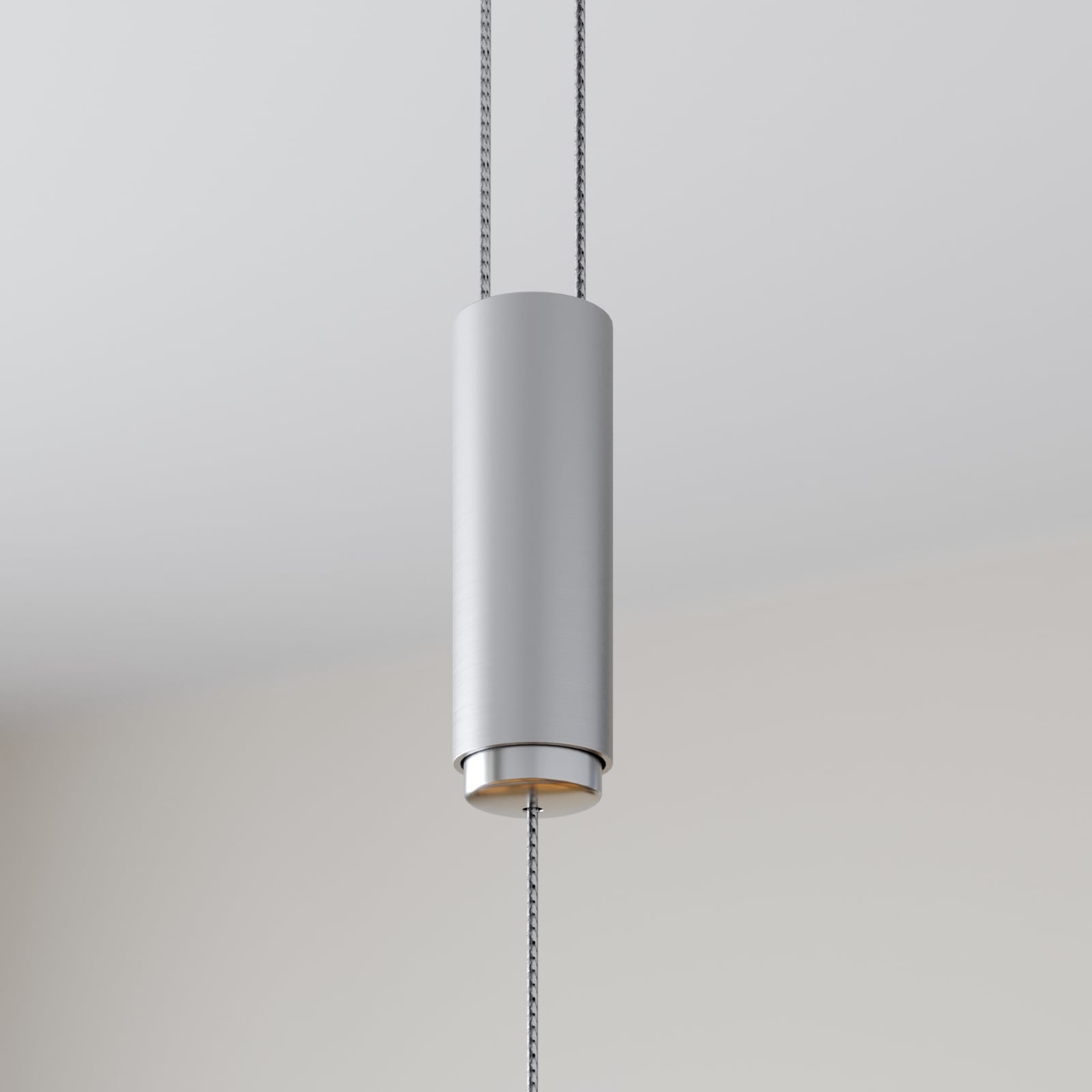 LED pendellampe Arnik dimbar matt nikkel nærbilde av dimmer