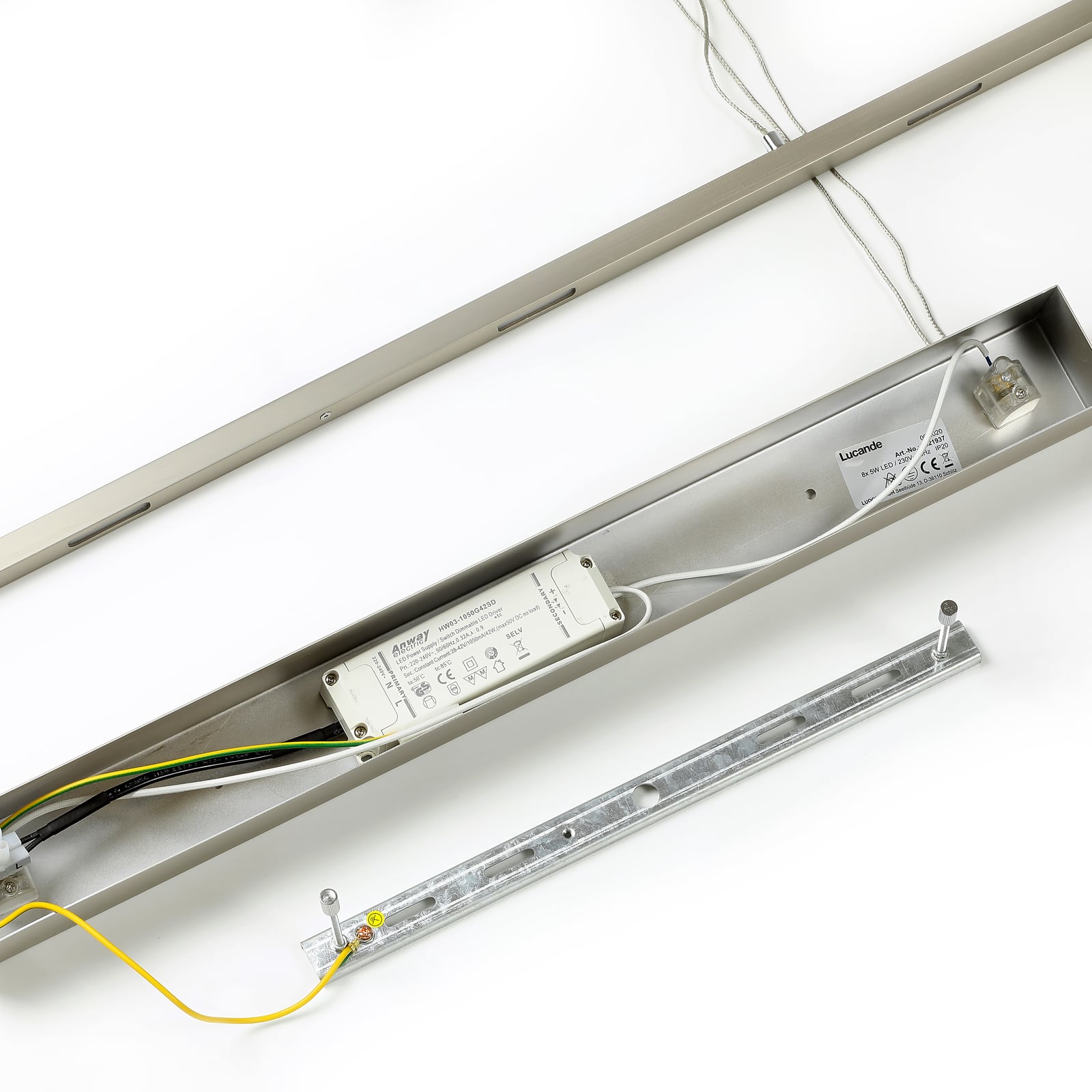 LED pendellampe Arnik dimbar matt nikkel led-lyskilder
