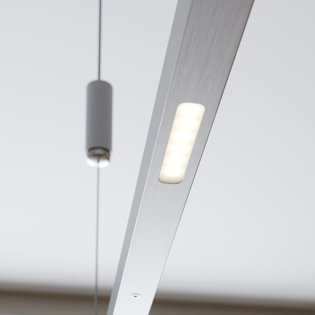 LED pendellampe Arnik dimbar matt nikkel seiloppheng