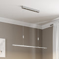 LED pendellampe Arnik matt nikkel 120 cm forfra