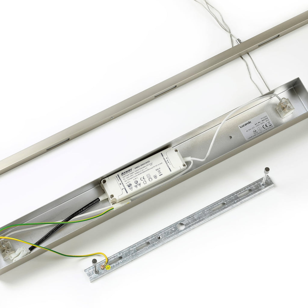 LED pendellampe Arnik matt nikkel 120 cm metallramme