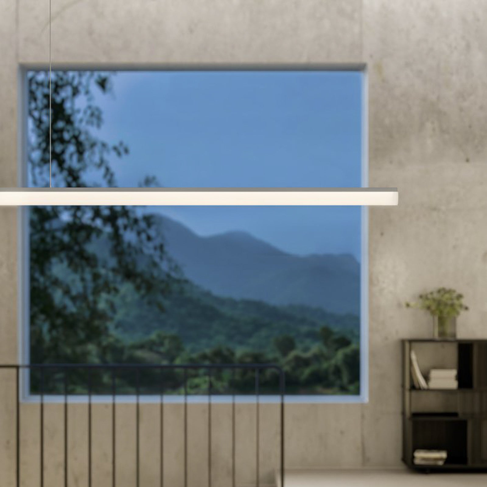 LED pendellampe Aroa aluminium 150 cm dimbar DALI 2700K detalj