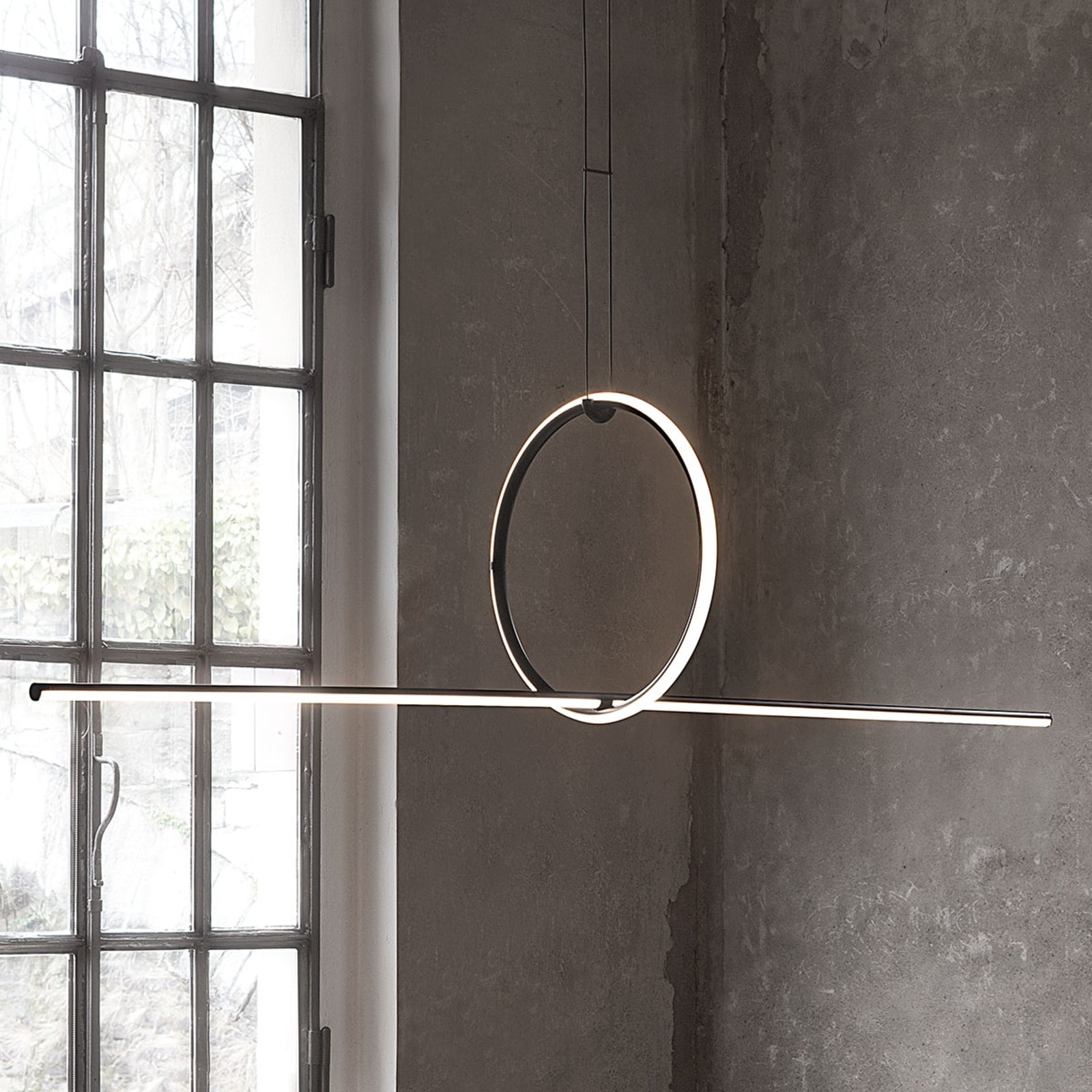 LED pendellampe Arrangements 2 aluminium dimbar 50W - FLOS forfra